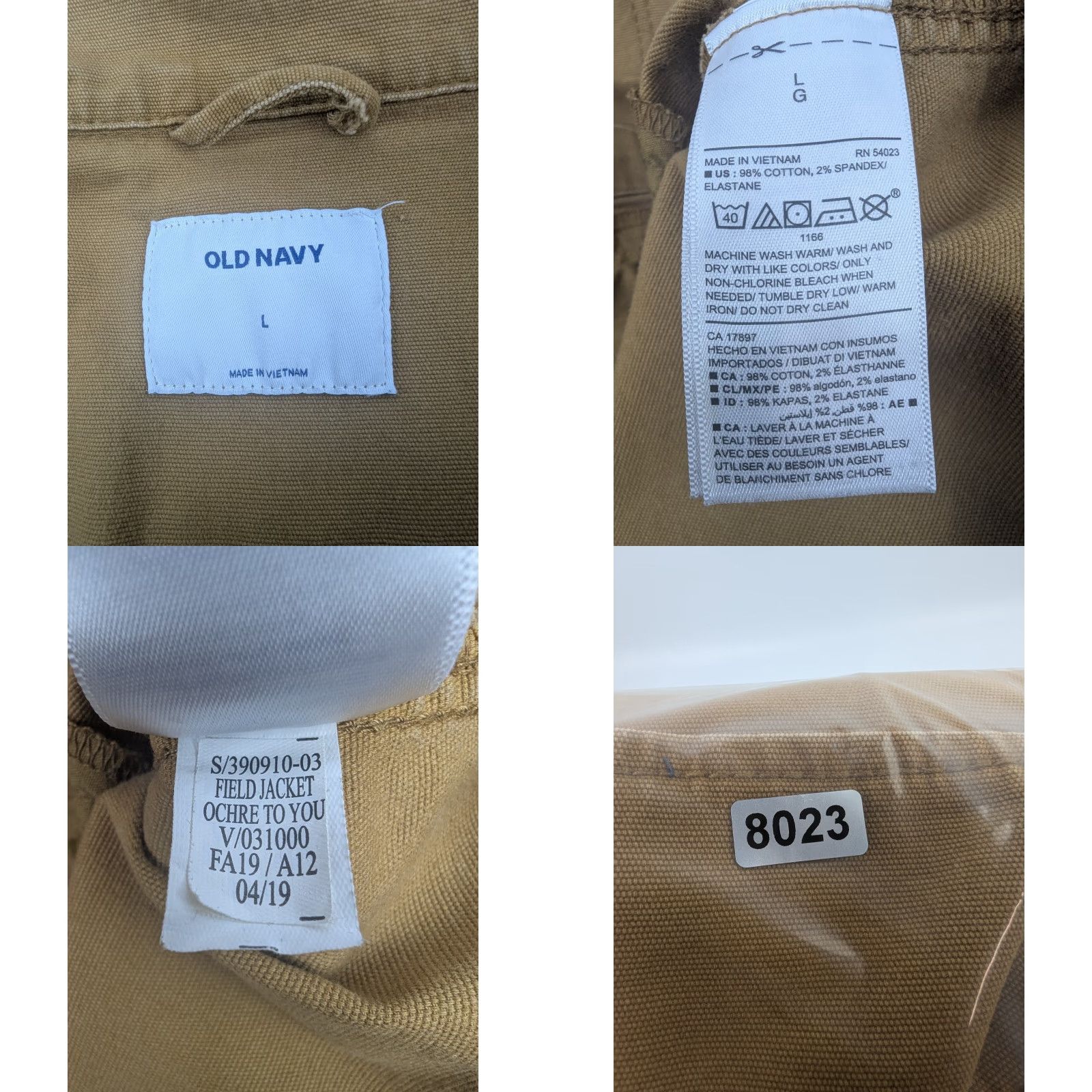 Old Navy Old Navy Jacket Women's L Brown Field Utility Barn Chore Anorak Cinch Waist Military Jacket Size L / US 10 / IT 46 - 9 Thumbnail