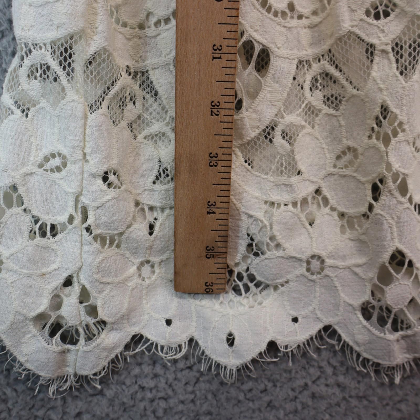 Other Ivory Floral Lace Gown Cover Women Medium 3/4 Sleeve Size ONE SIZE - 5 Thumbnail
