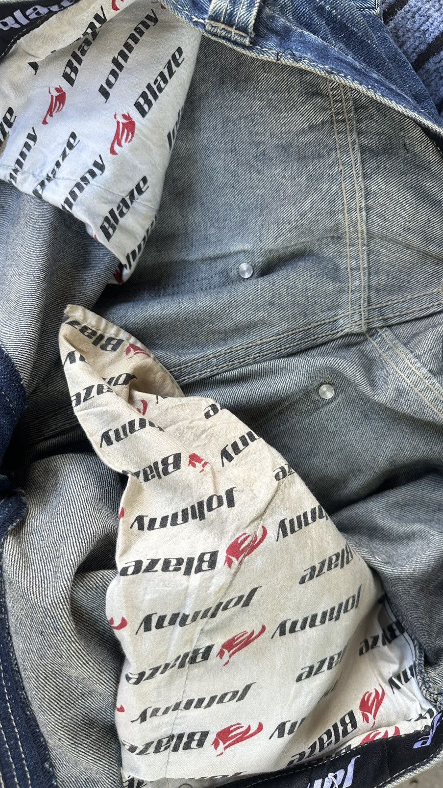 Denim & Co. Johnny Blaze Carpenter JB Denim Jeans Size US 36 / EU 52 - 7 Thumbnail