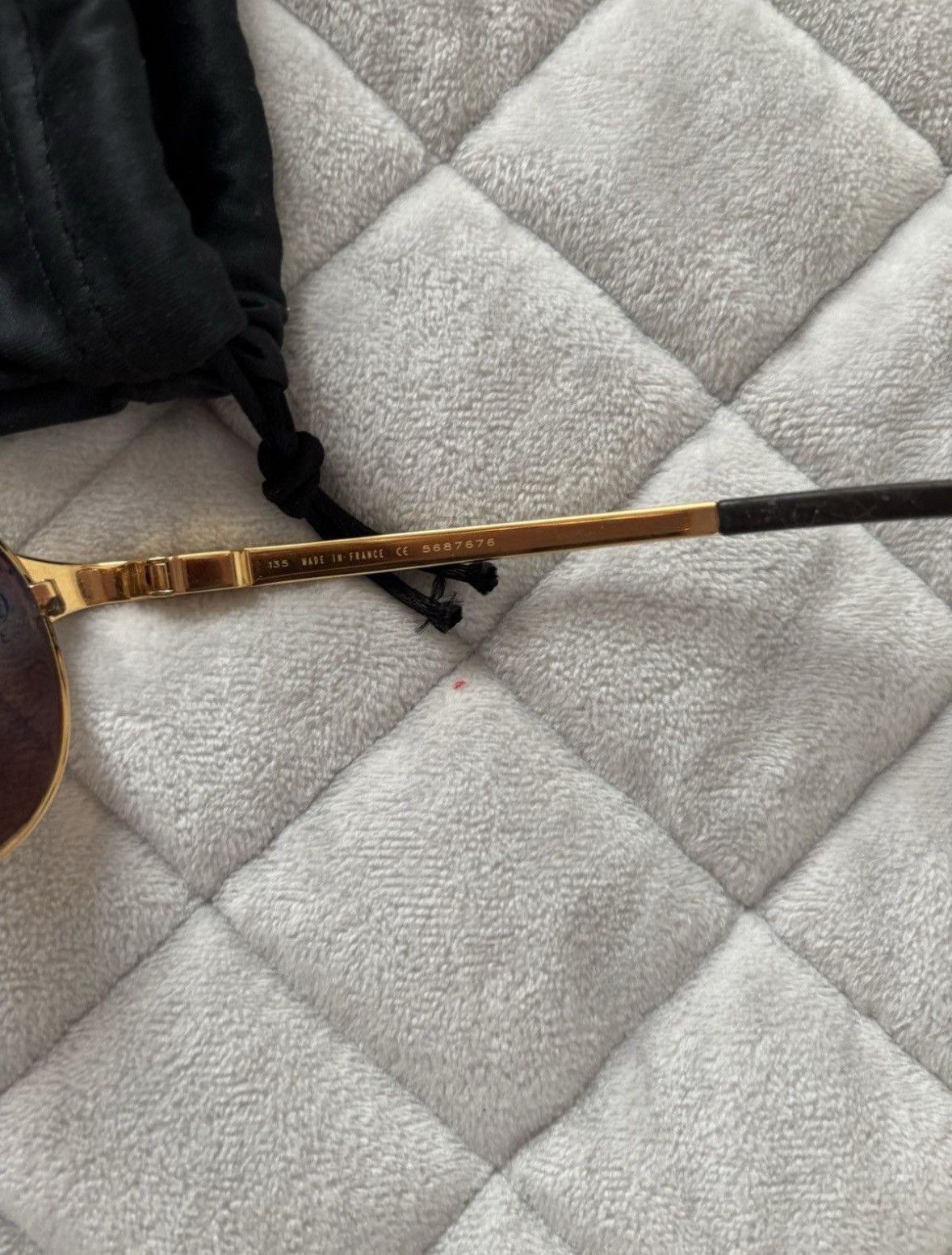 Cartier Cartier Sunglasses: Edition Santos Dumont - Calfskin Leather Size ONE SIZE - 9 Thumbnail