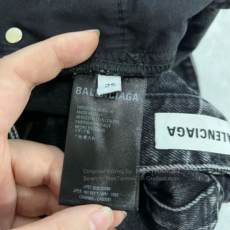 Balenciaga Balenciaga Black Washed Bulletproof Logo Denim Pants Size 25" / US 0 / IT 36 - 5 Thumbnail