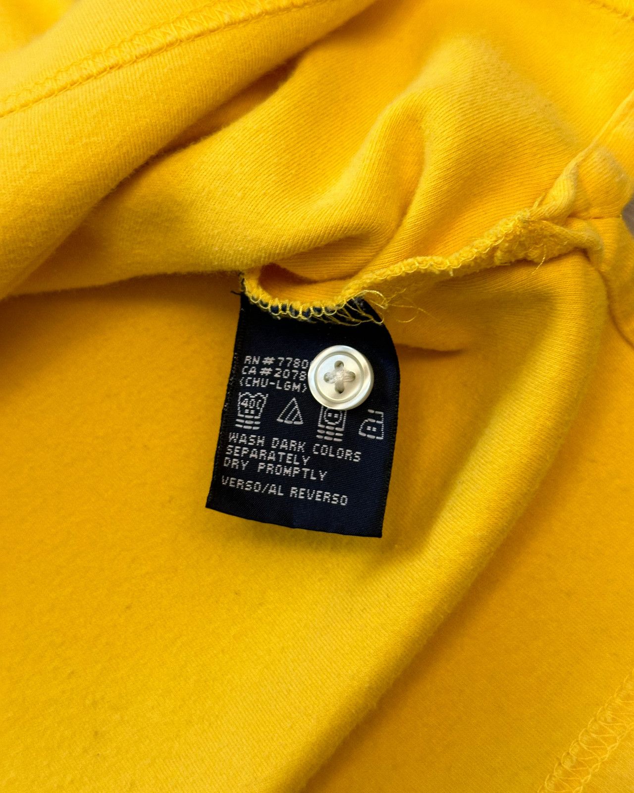 Tommy Hilfiger Vintage Tommy Hilfiger Men's Yellow Polo T-Shirt Size Large Size US L / EU 52-54 / 3 - 7 Thumbnail