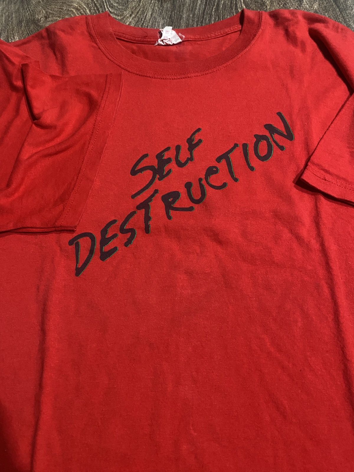 Vintage Vintage Stop The Violence Movement / Self Distruction Tee Size US XL / EU 56 / 4 - 1 Thumbnail