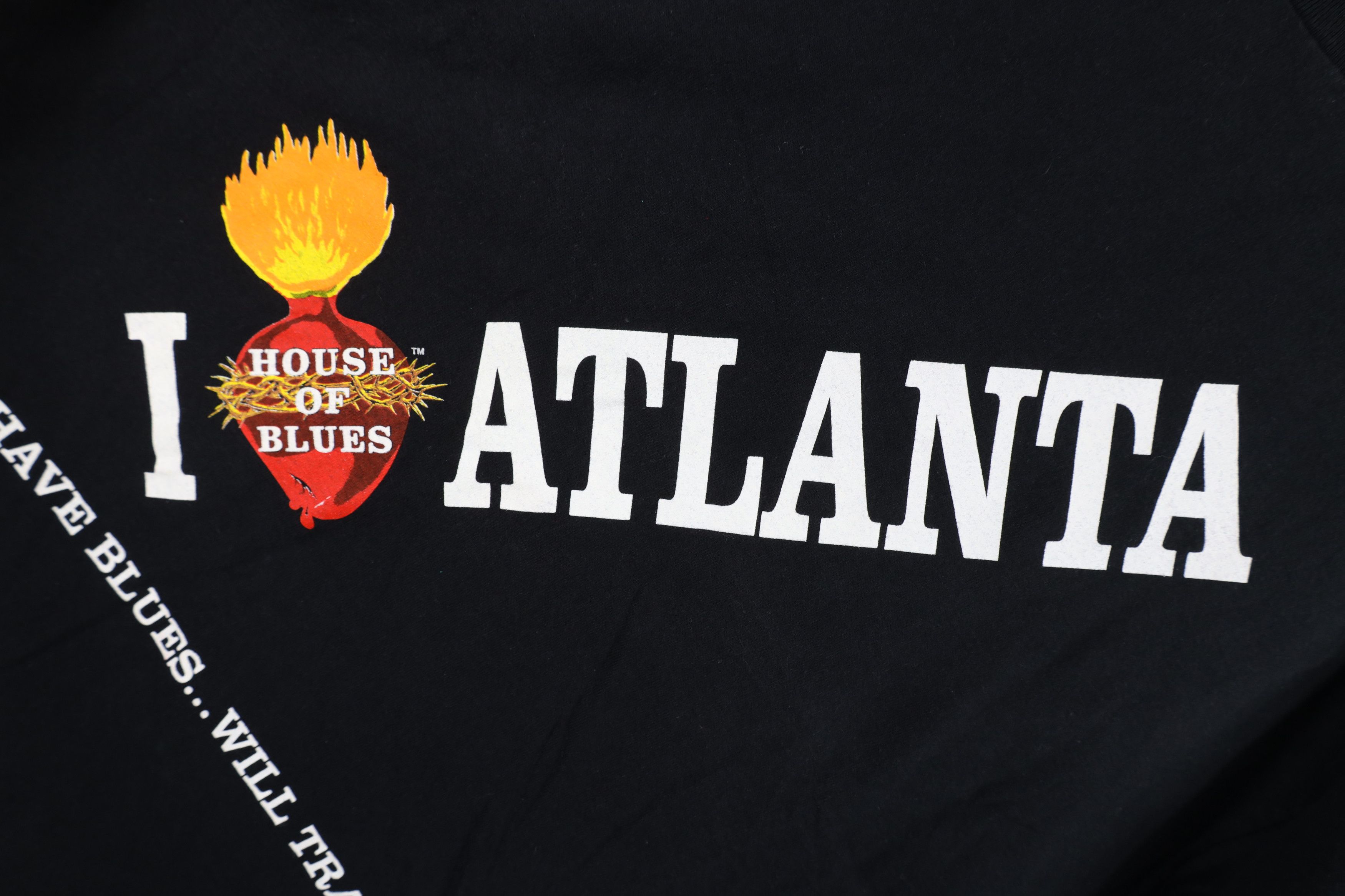 Vintage Vintage 90s of Blues Atlanta Short Sleeve T-Shirt Black USA Size US XL / EU 56 / 4 - 6 Thumbnail