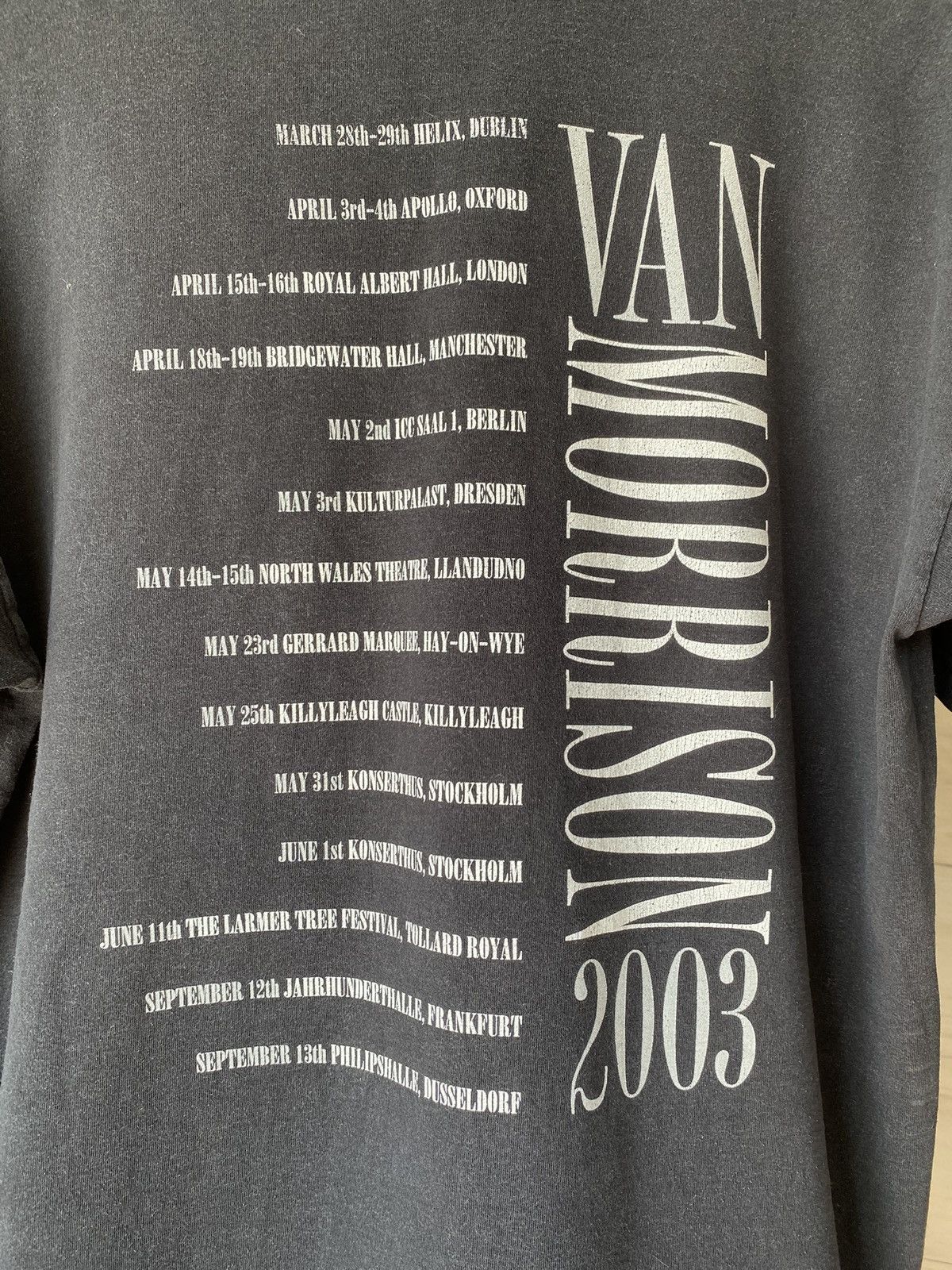 Fruit Of The Loom Van Morrison 2003 Tour T-Shirt Black Vintage Concert Tee Size US L / EU 52-54 / 3 - 4 Thumbnail