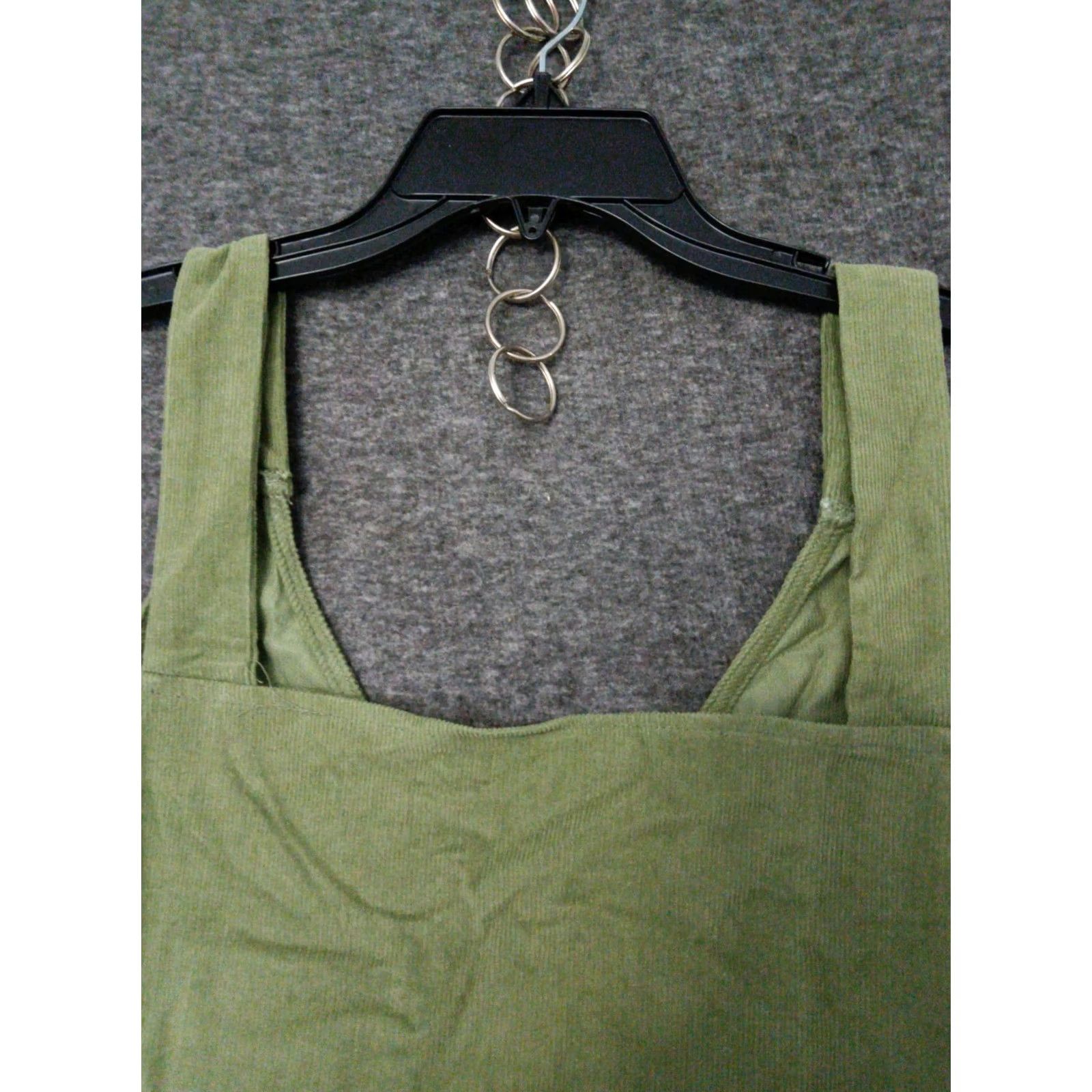 Vintage Nike Wild Fable Tank Top Shirt Womens L Green 100% Cotton Square Neck Sleeveless Breathable Lightweight Summer Beach Slimming Comfort Size L / US 10 / IT 46 - 3 Thumbnail