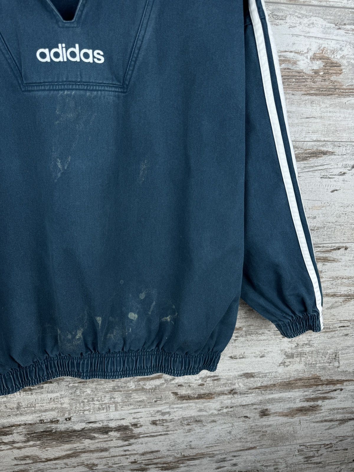 Adidas × Vintage Mens Vintage distressed Adidas rugby sweatshirt rare y2k Size US L / EU 52-54 / 3 - 4 Thumbnail