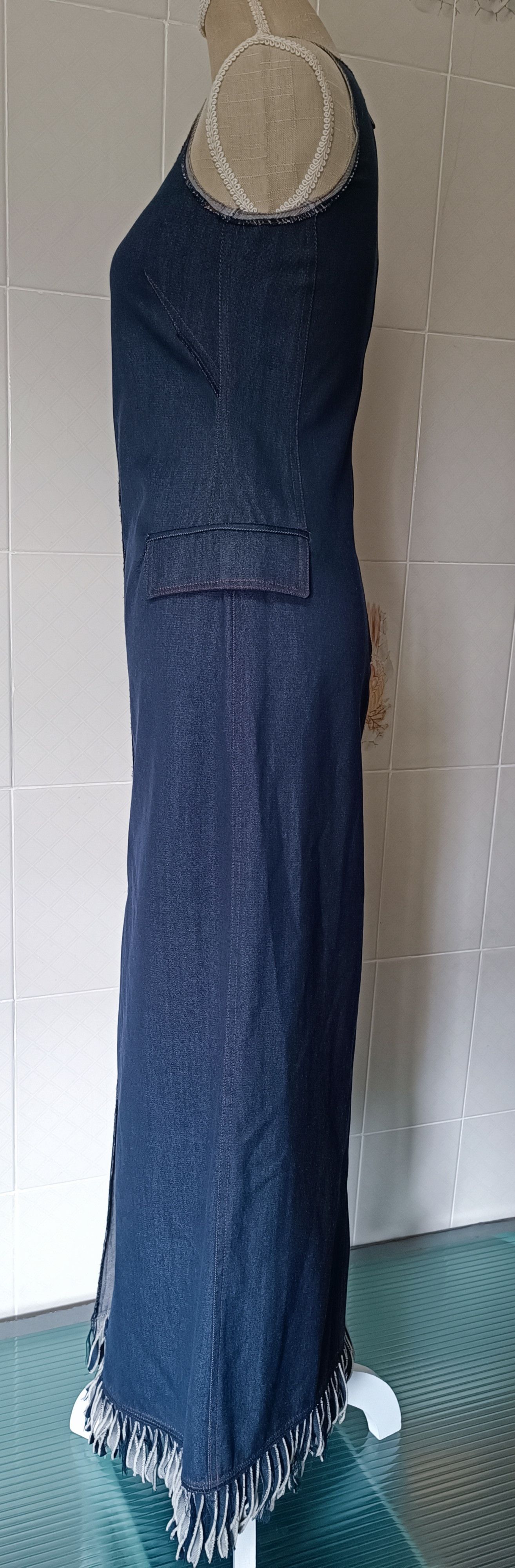 Jean Paul Gaultier FW1992/93- Gaultier Jeans - Long dress with fringes Size S / US 4 / IT 40 - 12 Thumbnail