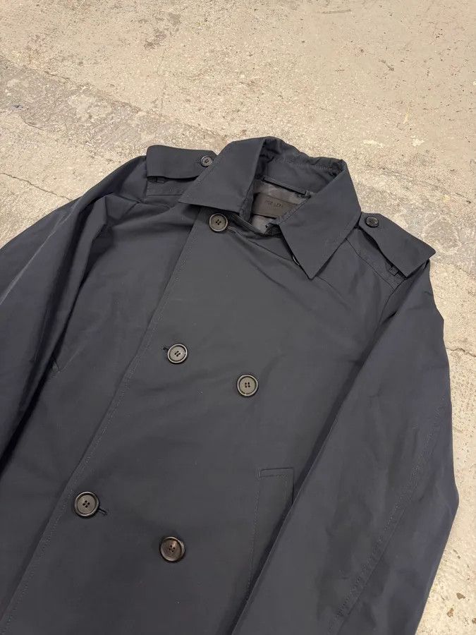 Prada 2000s Prada Navy Asymmetrical Naval Buttoned Rain Jacket Size US M / EU 48-50 / 2 - 7 Thumbnail