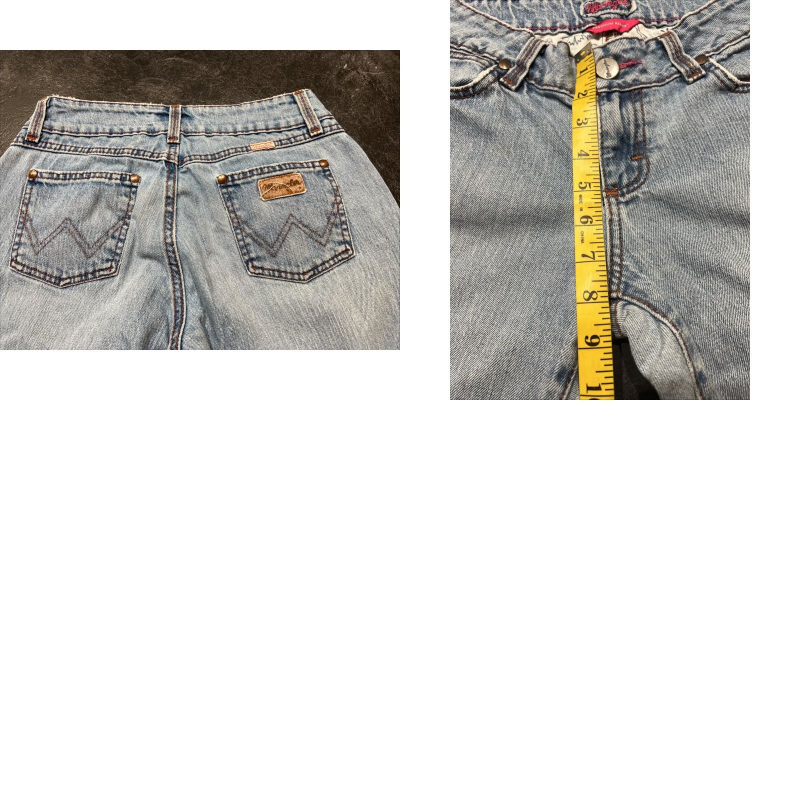 Wrangler VINTAGE Wrangler Premium Patch Jeans Women's 27x30 Blue Denim Straight Fit Cowgirl Western Casual Size 27" / US 4 / IT 40 - 8 Thumbnail