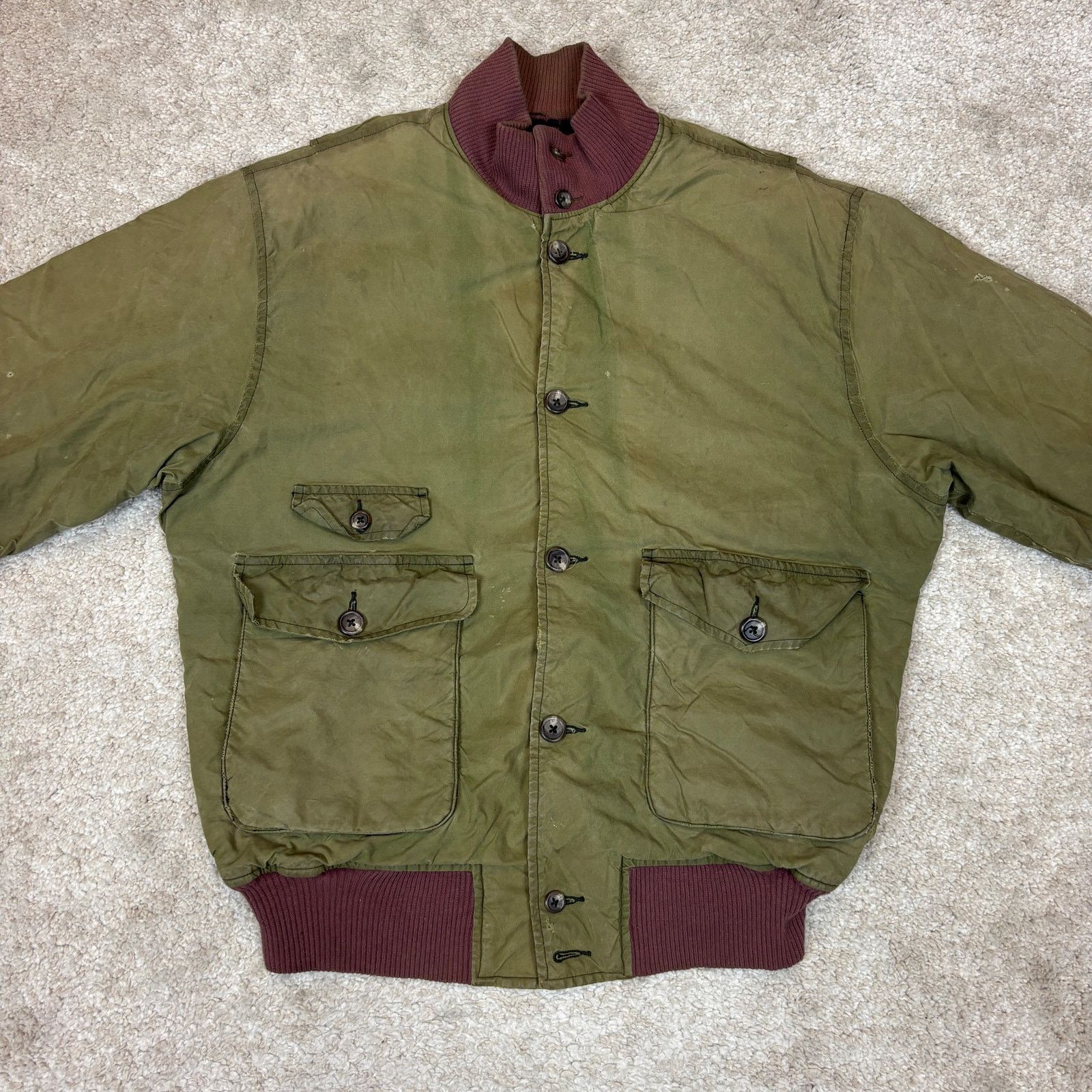 Polo Ralph Lauren 90s Polo Ralph Lauren Equestrian Waxed Oiled A-1 Bomber M Size US M / EU 48-50 / 2 - 2 Thumbnail