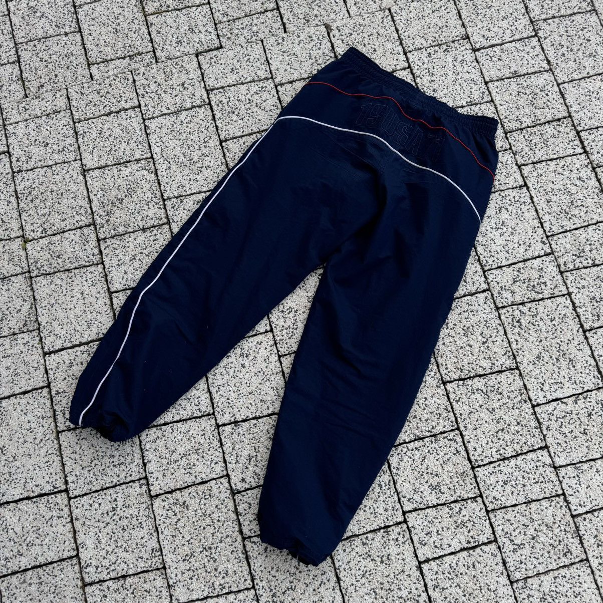 Nike × Vintage NIKE USA 90S VINTAGE SWOOSH TRACK PANTS GORPCORE BAGGY DRILL Size US 32 / EU 48 - 8 Thumbnail