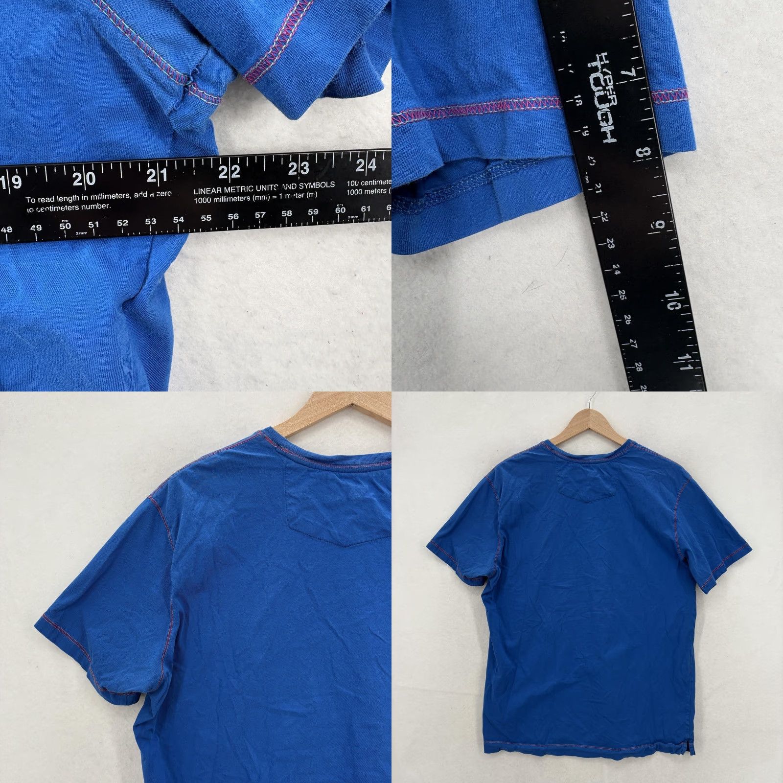 Robert Graham Robert Graham Shirt Mens M Blue Skull Crown V-Neck Classic Fit Cotton Tee Size US M / EU 48-50 / 2 - 8 Thumbnail