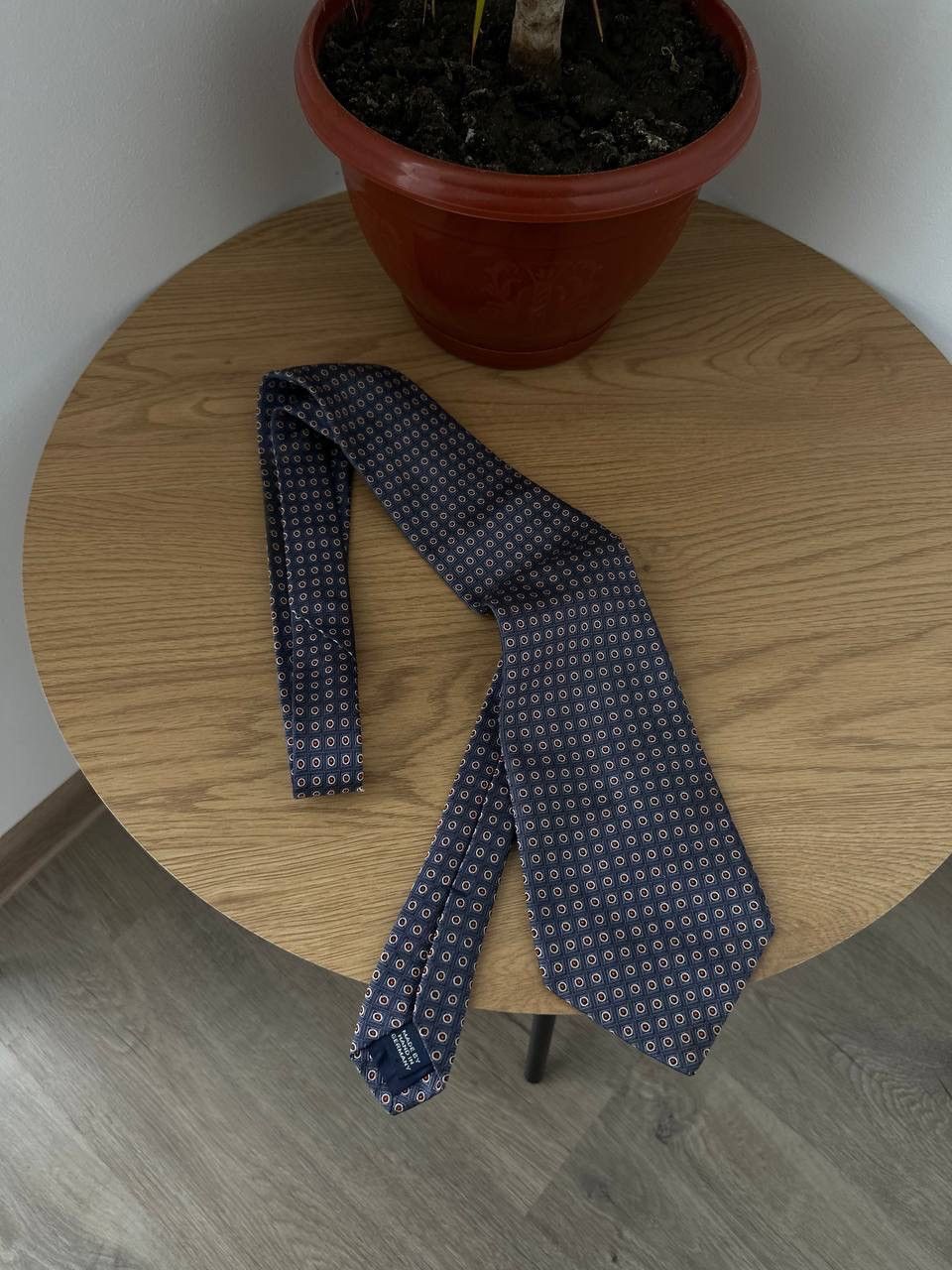 Polo Ralph Lauren Vintage Polo Ralph Lauren Silk Tie Navy Micro Geometric Size ONE SIZE - 1 Thumbnail