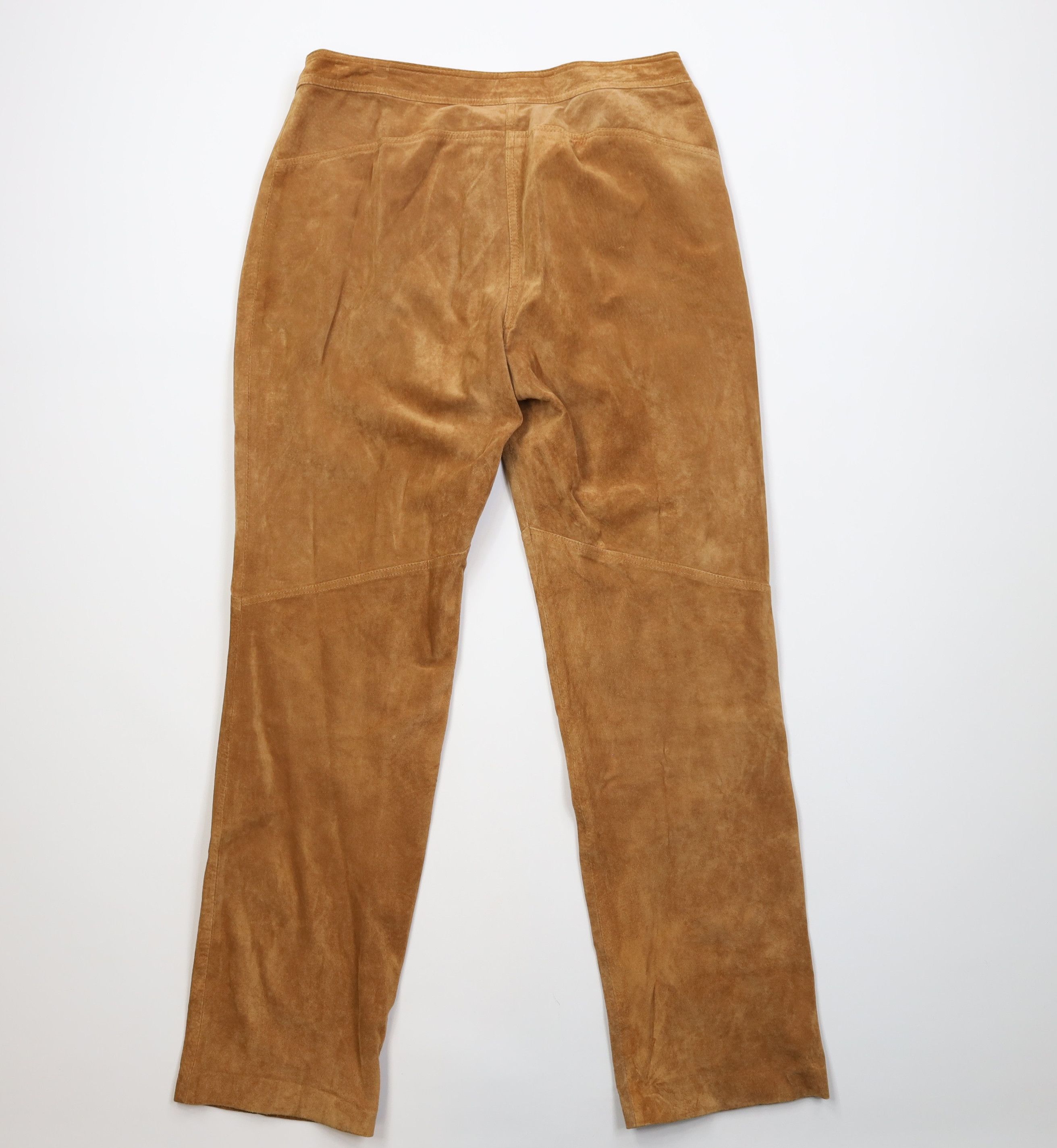Vintage Vintage 90s Y2K Babydoll Streetwear Leather Pants Brown Size 34" / US 12 / IT 48 - 10 Thumbnail