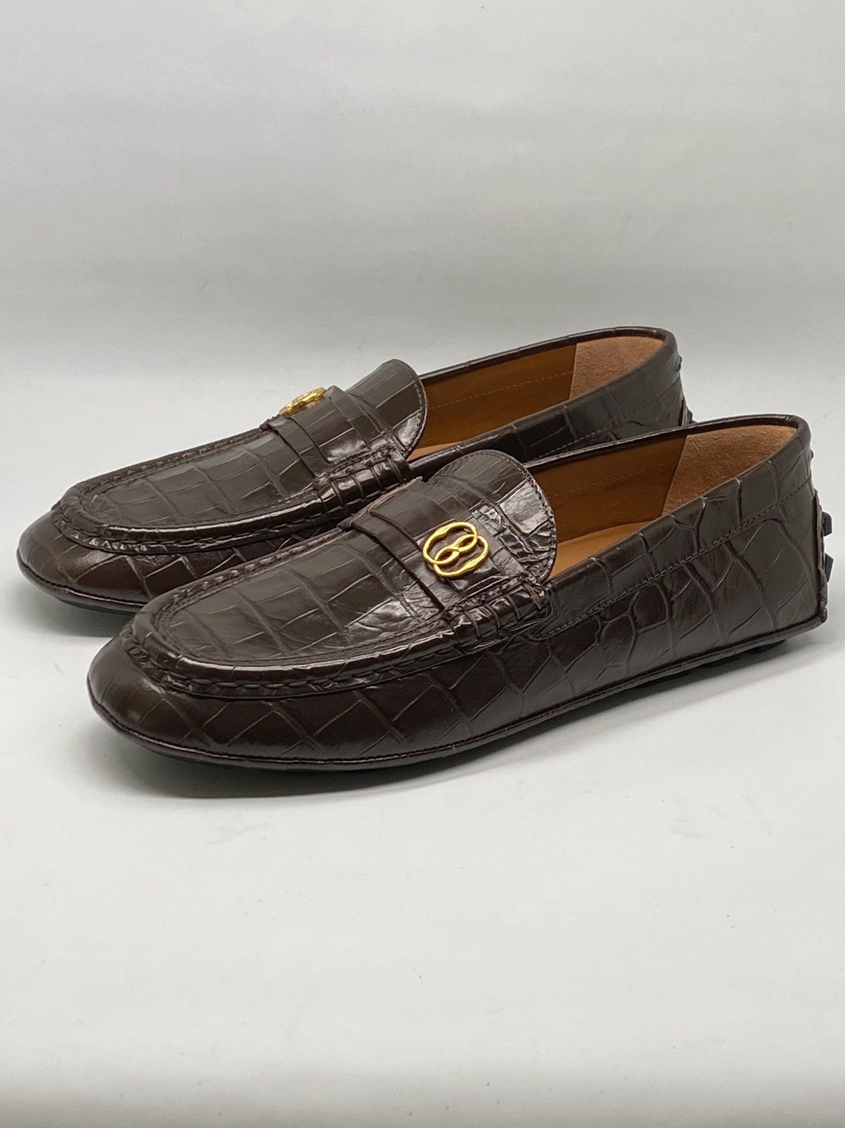 Bally Bally Keeper Croc-Embossed Leather Driving Loafers size 7.5 Size US 7.5 / EU 40-41 - 1 Thumbnail