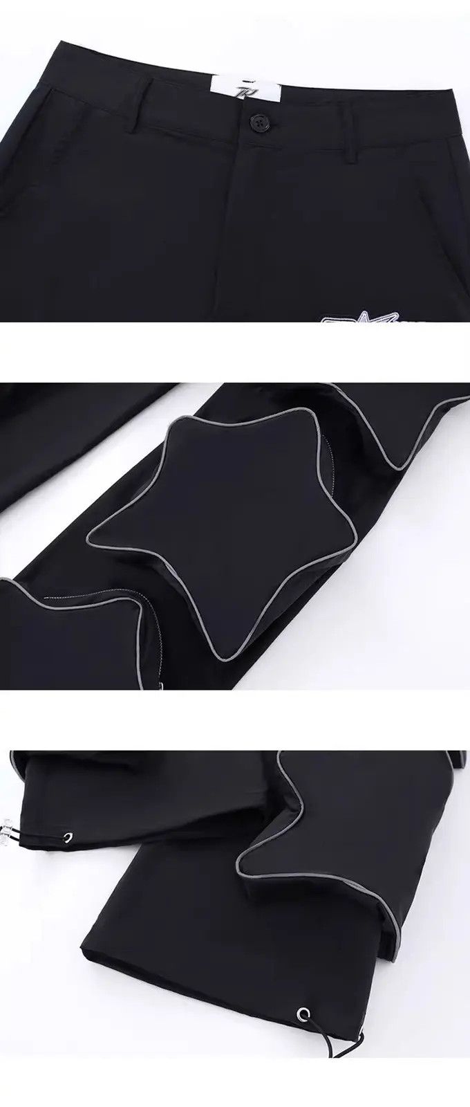 Japanese Brand × Vintage Reflective pants with stars and pockets hip-hop Harajuku Size US 32 / EU 48 - 4 Thumbnail