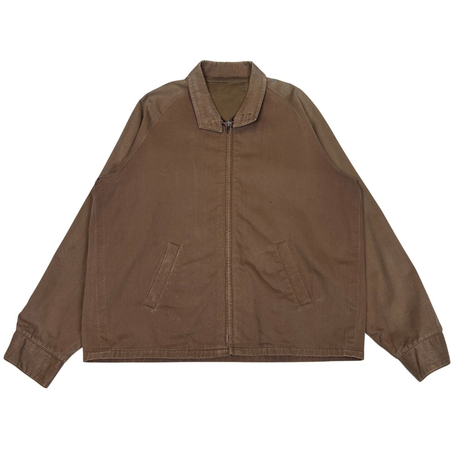 Vintage Vintage 60s Drizzler Twill Work Jacket C&C Zipper Chin Strap Size US L / EU 52-54 / 3 - 1 Thumbnail