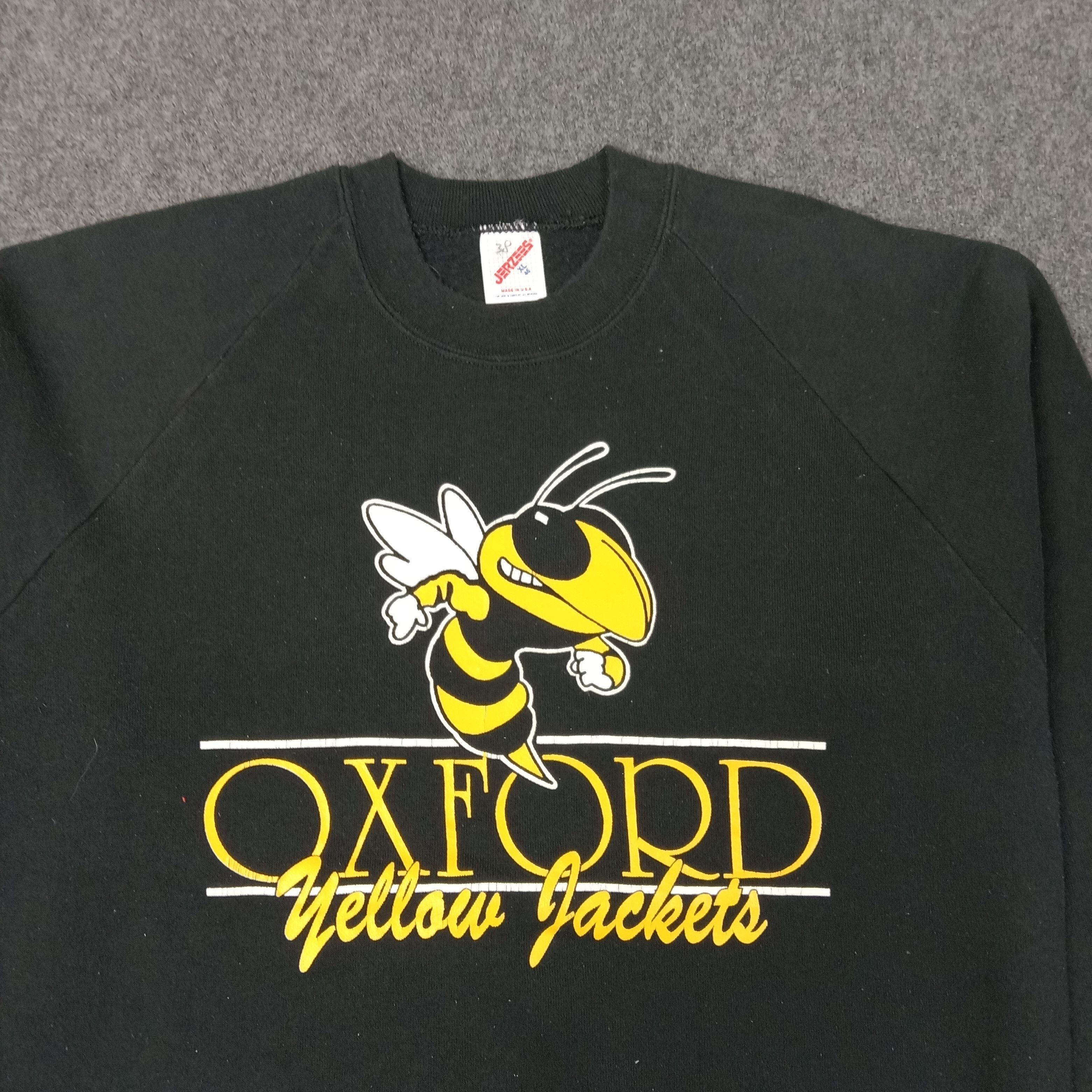 Vintage Oxford Yellow Jackets College University Sweatshirt C227N6 Size US M / EU 48-50 / 2 - 2 Thumbnail