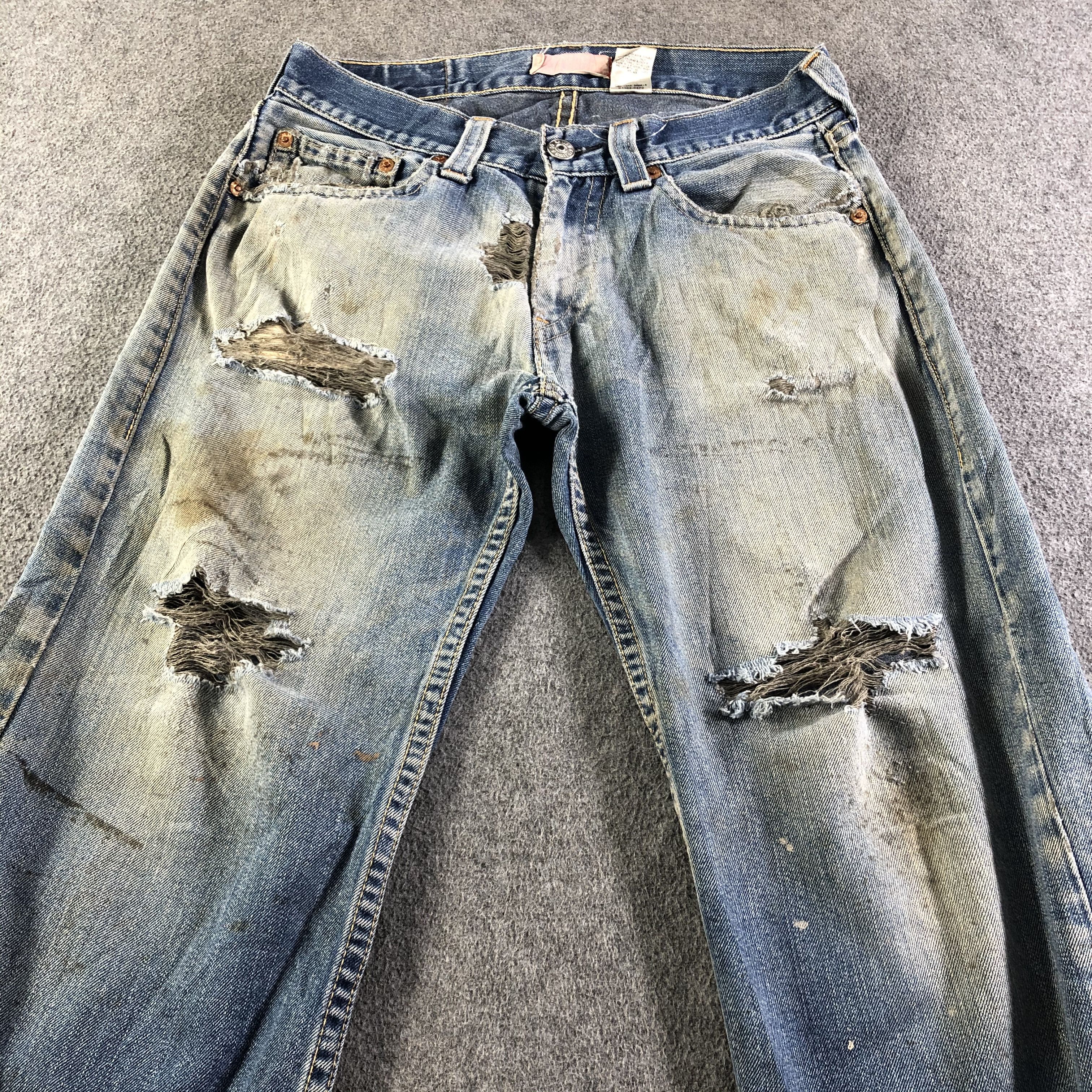 Levi's Vintage Distressed Levis Jeans-J4370 Size US 34 / EU 50 - 3 Thumbnail