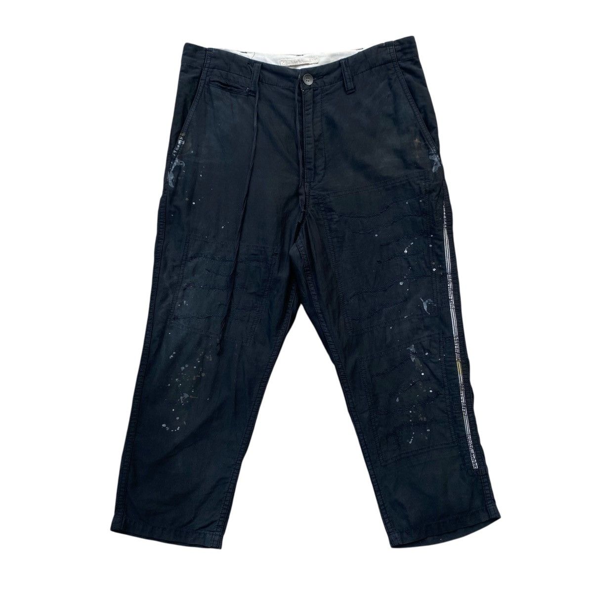 Maison MIHARA YASUHIRO Mihara Yasuhiro Paint Splatter Distressed Decorative Stitch Size US 32 / EU 48 - 2 Thumbnail