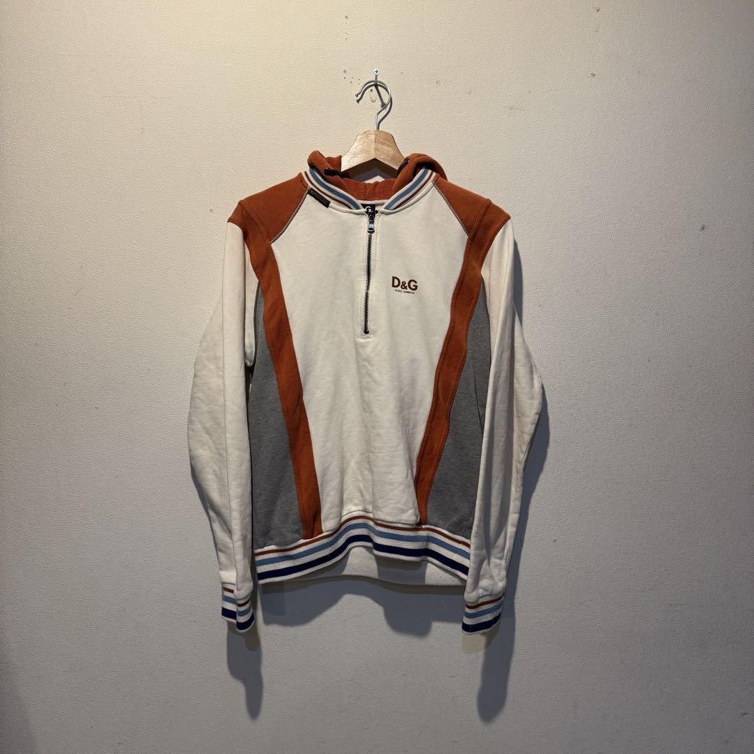 Dolce & Gabbana Rare 00s D&G Half-Zip Hoodie - Vintage Y2K Style  