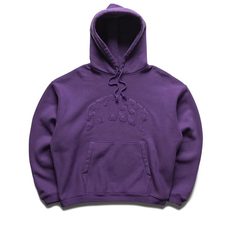 image of Stussy Embroidered Hoodie in Purple, Men's (Size 2XL)