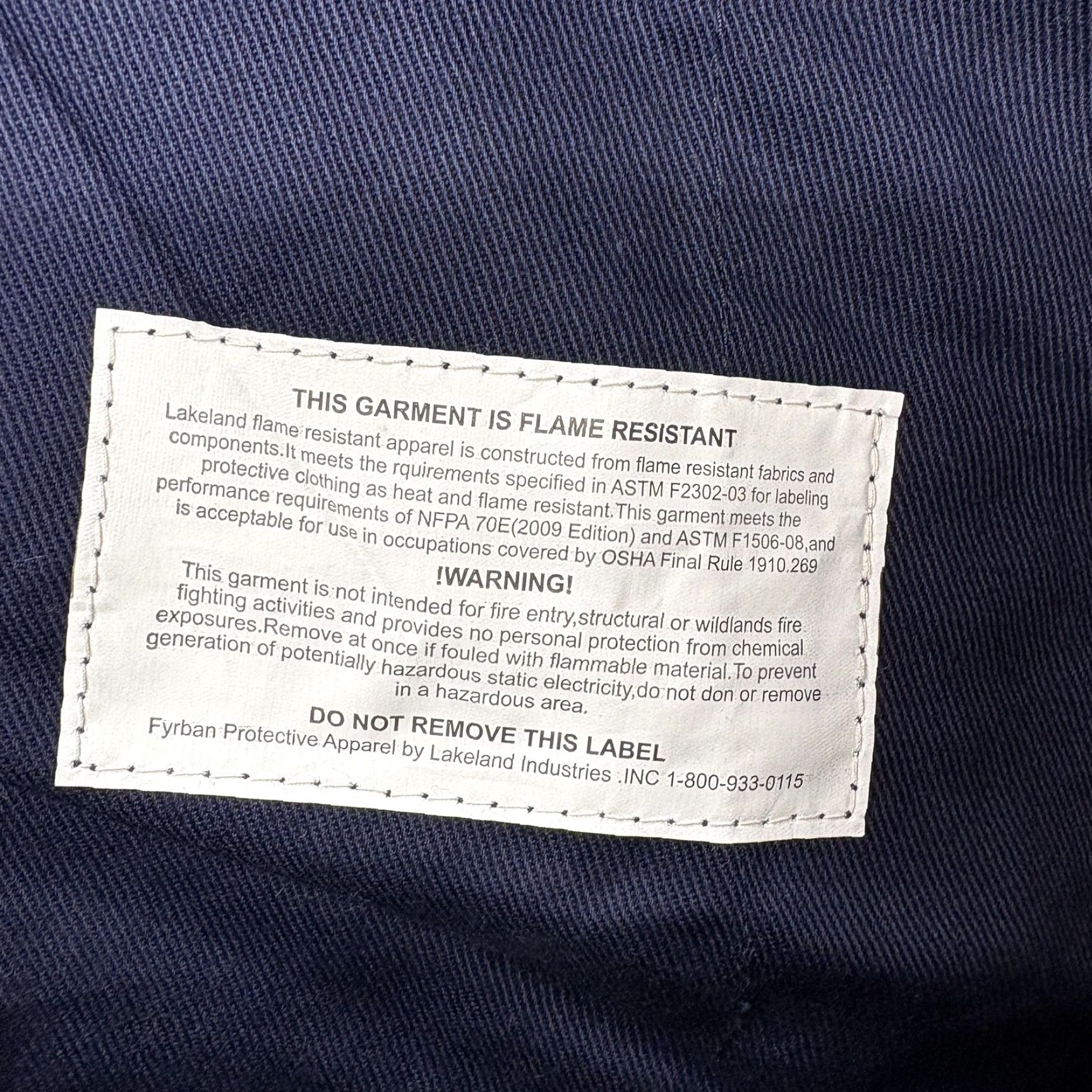 Vintage Fyrban Flame Resistant Work Pants Mens 36 Blue Indura Ultra Soft FR HRC2 NWT Pants Mens Blue 36 Flame-Resistant Workwear Chino Flat Front Pockets Logo Size US 36 / EU 52 - 6 Thumbnail
