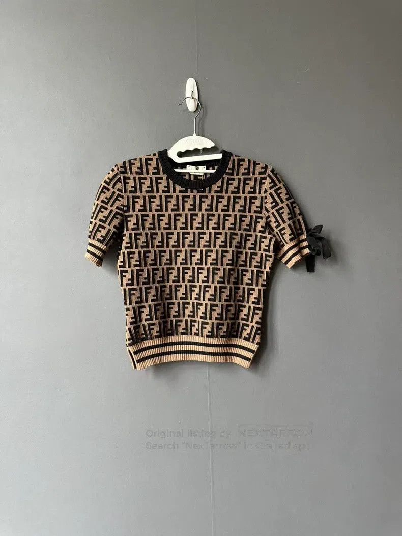 Fendi Fendi All-over printed knit short-sleeve Size XS / US 0-2 / IT 36-38 - 1 Thumbnail