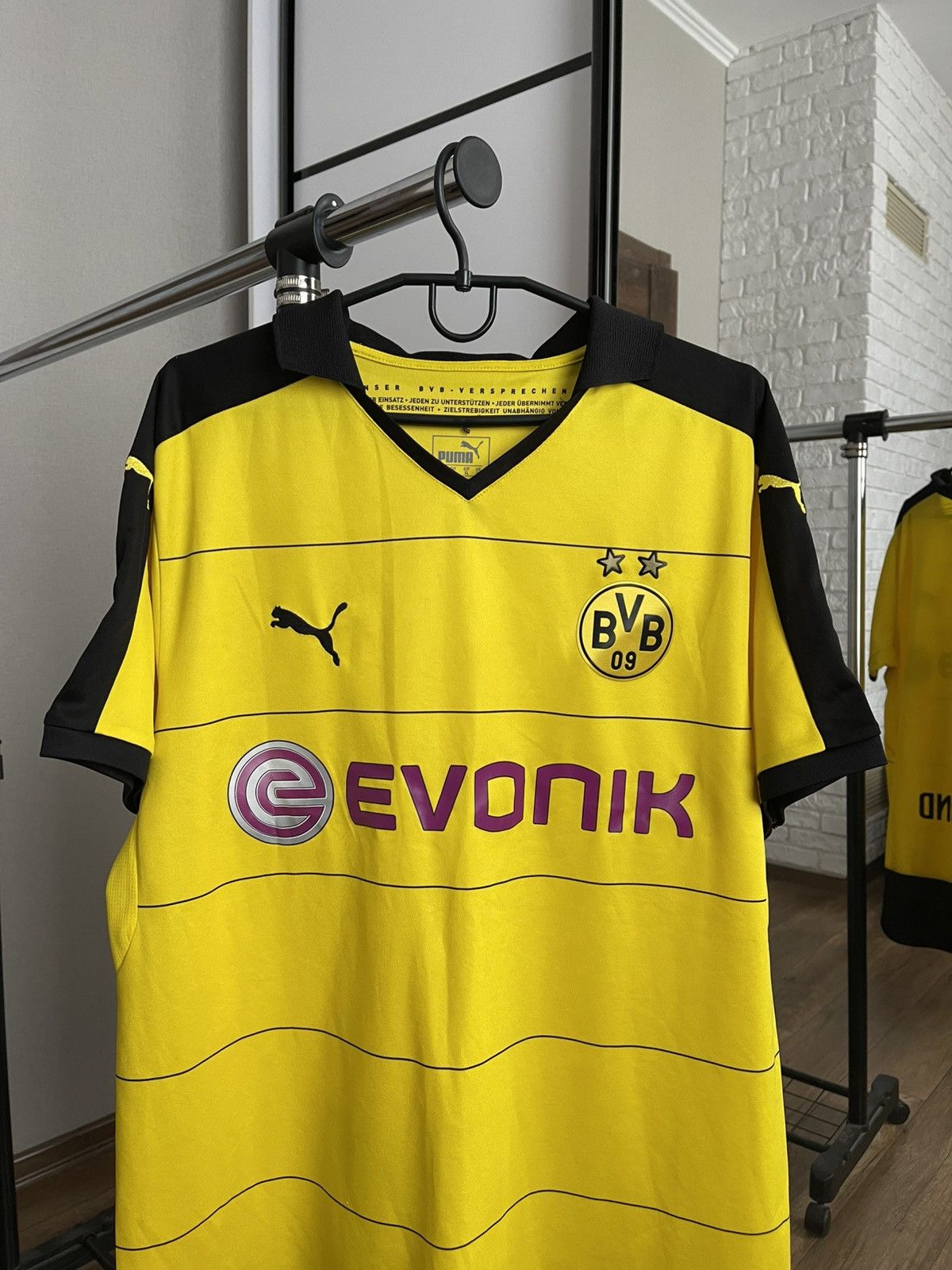 Puma 2015/2016 Puma Borussia Dortmund Soccer Jersey Shirt Size US XL / EU 56 / 4 - 5 Thumbnail