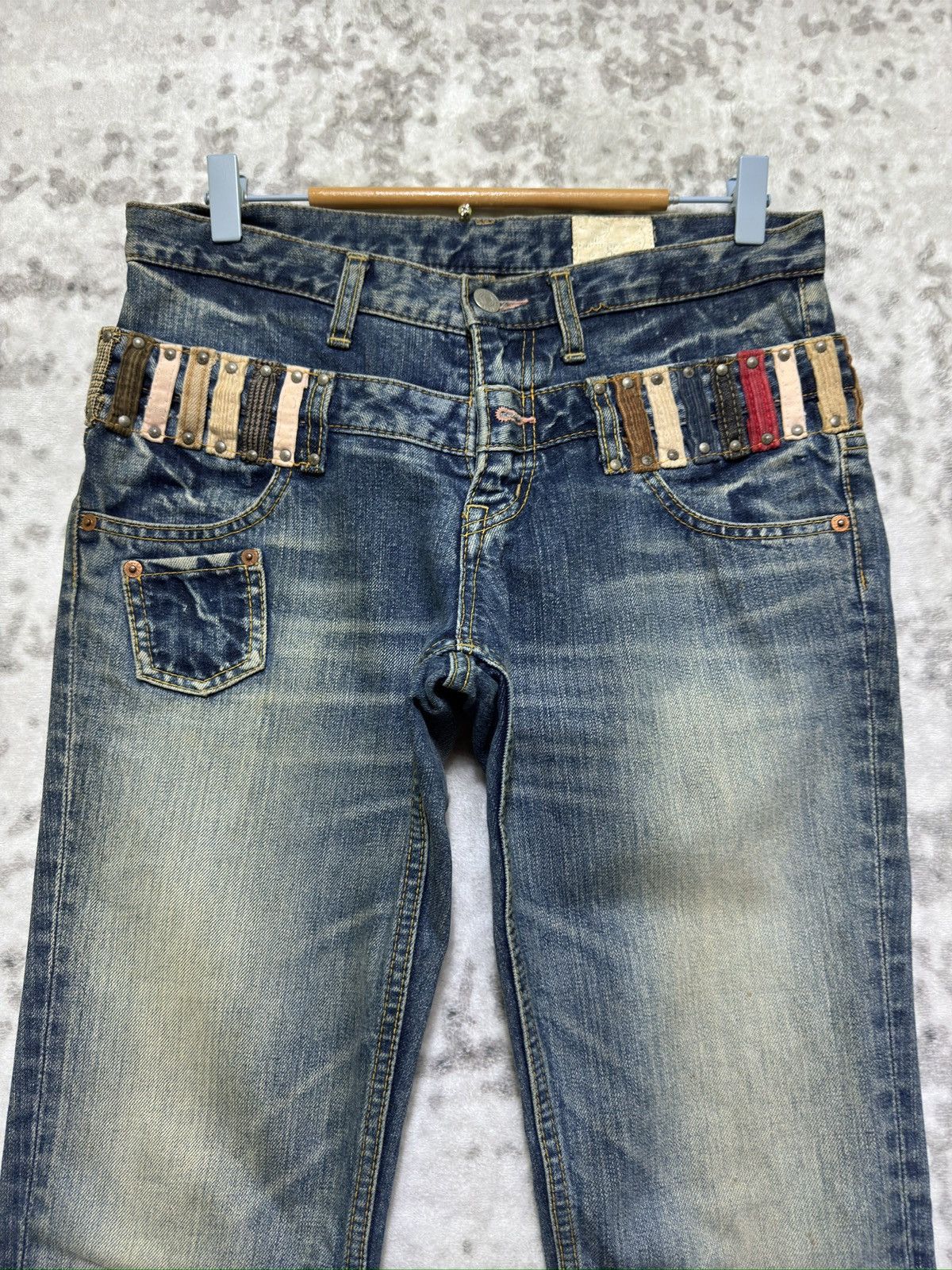 Japanese Brand Y2K Antgauge Double Waist Distressed Unisex Denim Jeans Size US 30 / EU 46 - 3 Thumbnail
