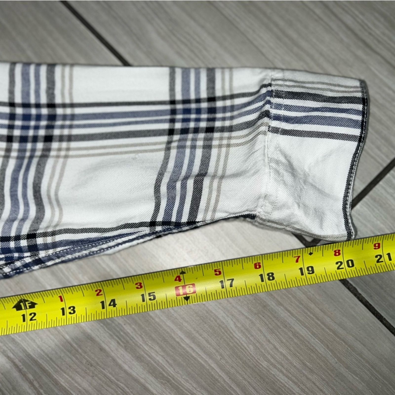 Harley Davidson Harley-Davidson Plaid White/Blue Long Sleeve Button-Up Size XL / US 12-14 / IT 48-50 - 7 Thumbnail