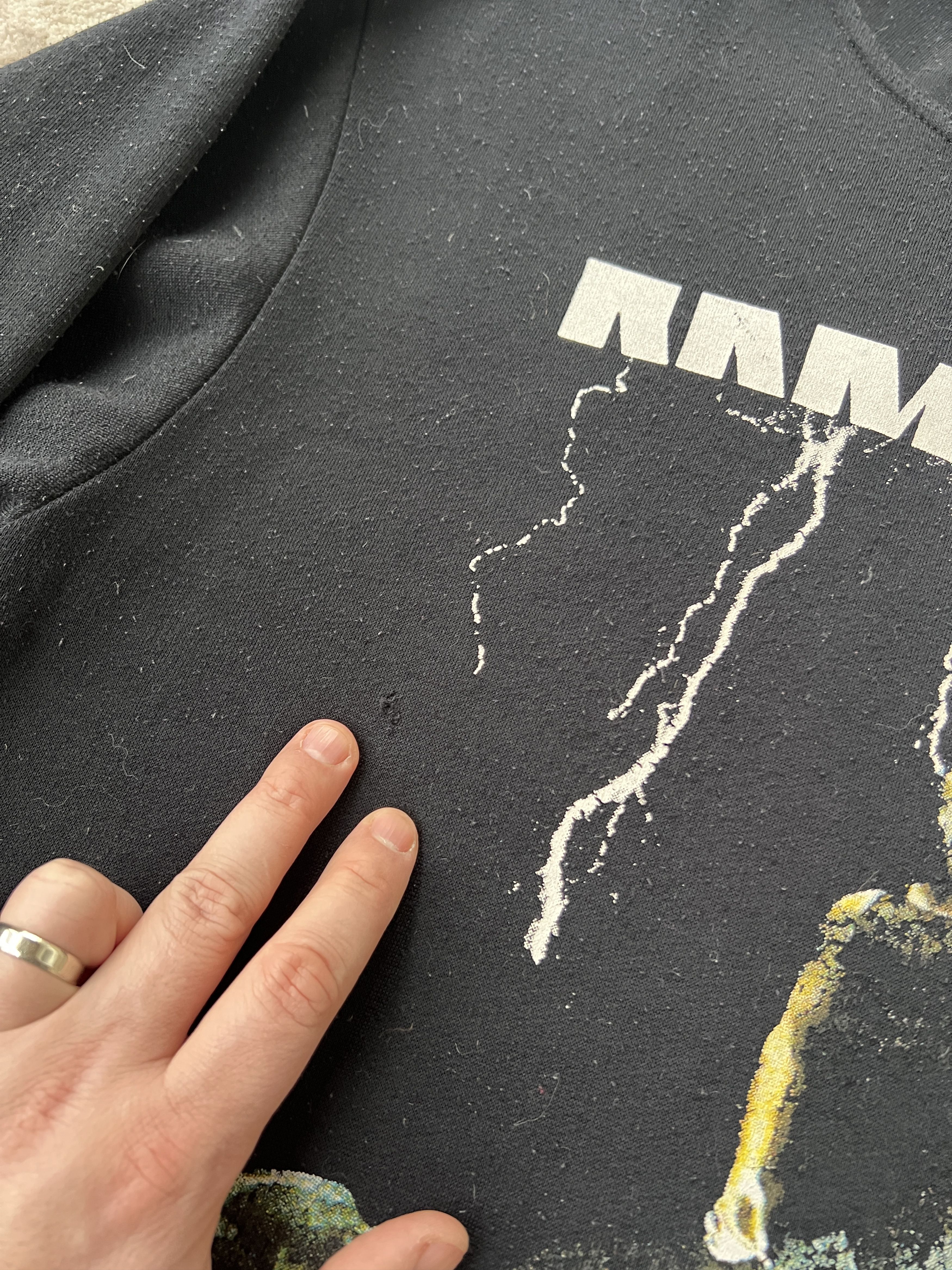 Band Tees Rammstein Vintage Hoodie Size US XL / EU 56 / 4 - 3 Thumbnail