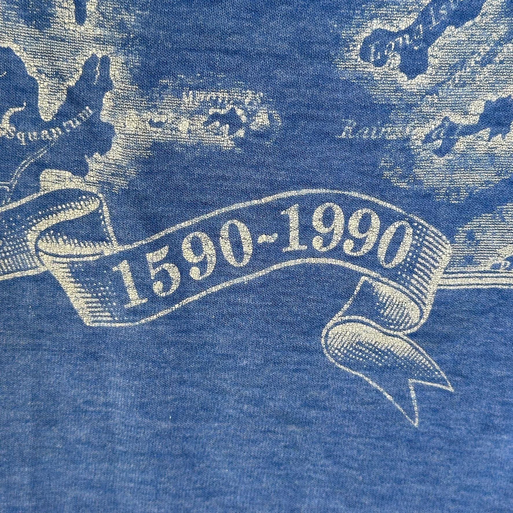 Vintage Vintage 90s Boston Harbor Map T-Shirt Blue M Single Stitch C Size US M / EU 48-50 / 2 - 4 Thumbnail