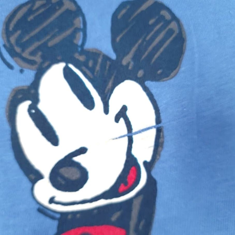 Disney VINTAGE Disney Mickey Mouse T Shirt Mens Small 90s Disney Store Tag Made In USA Blue Cotton Crew Neck Short Sleeve Fun Theme Womens/Mens Size US S / EU 44-46 / 1 - 4 Thumbnail