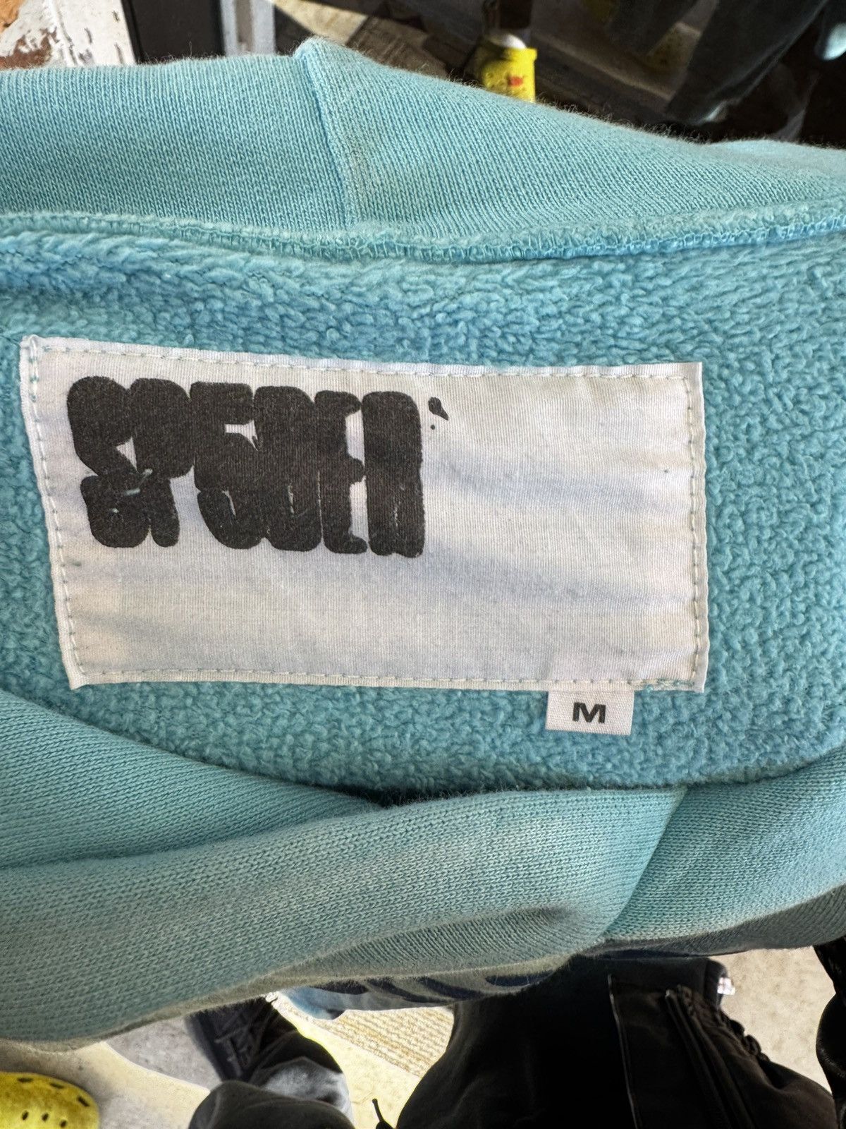Sp5der OG Web V2 Airbrush Spray Oversized Blue Hoodie Size US M / EU 48-50 / 2 - 5 Thumbnail
