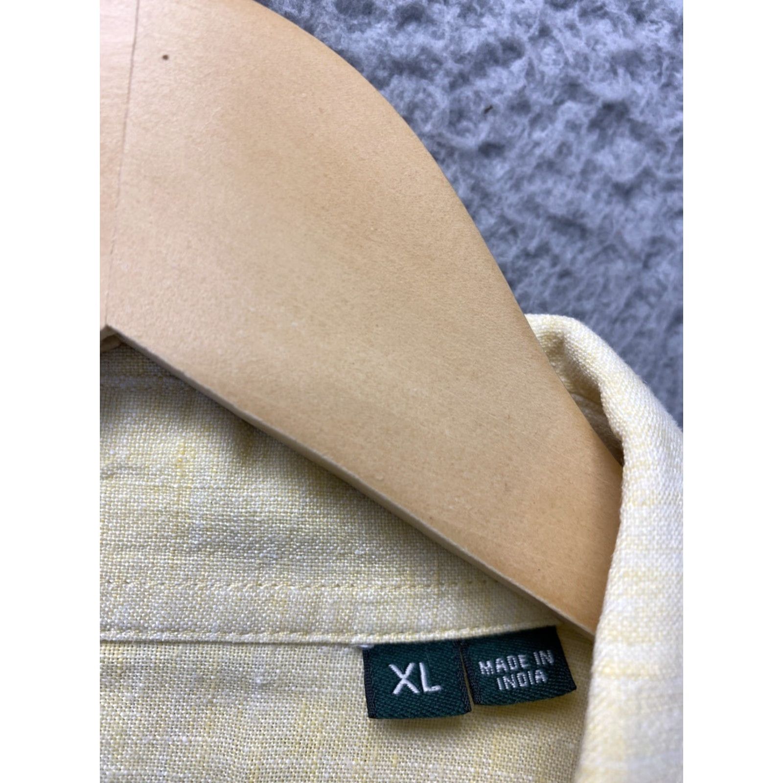 Orvis ORVIS Men's Linen Long Sleeve Button-Up Shirt XL Chambray Yellow Solid Outdoor Preppy Size US XL / EU 56 / 4 - 4 Thumbnail