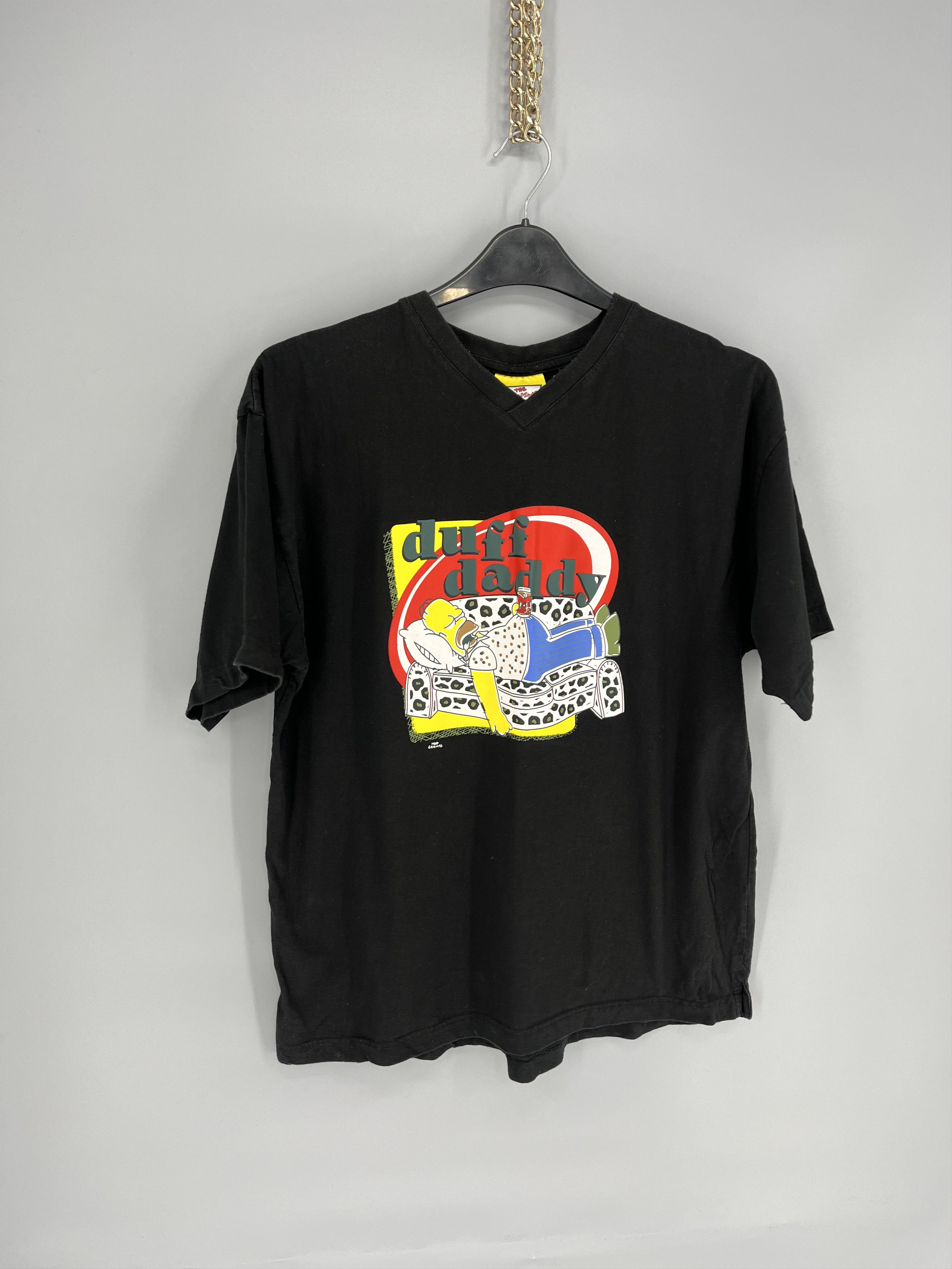 Other Vintage Y2K The Simpsons Duff Daddy Graphic T-Shirt Size US L / EU 52-54 / 3 - 2 Thumbnail