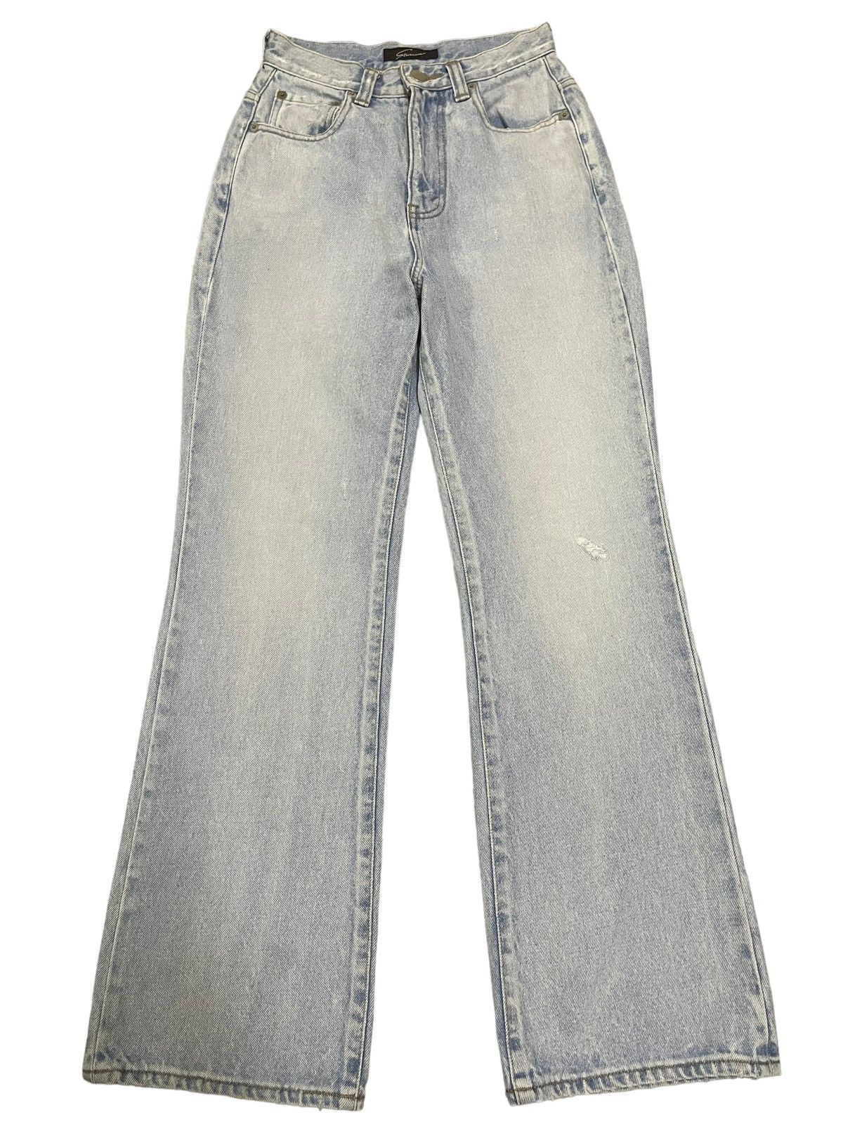 image of Archival Clothing Vintage Light Blue Wash Style Flare Jeans, Women's (Size 24)