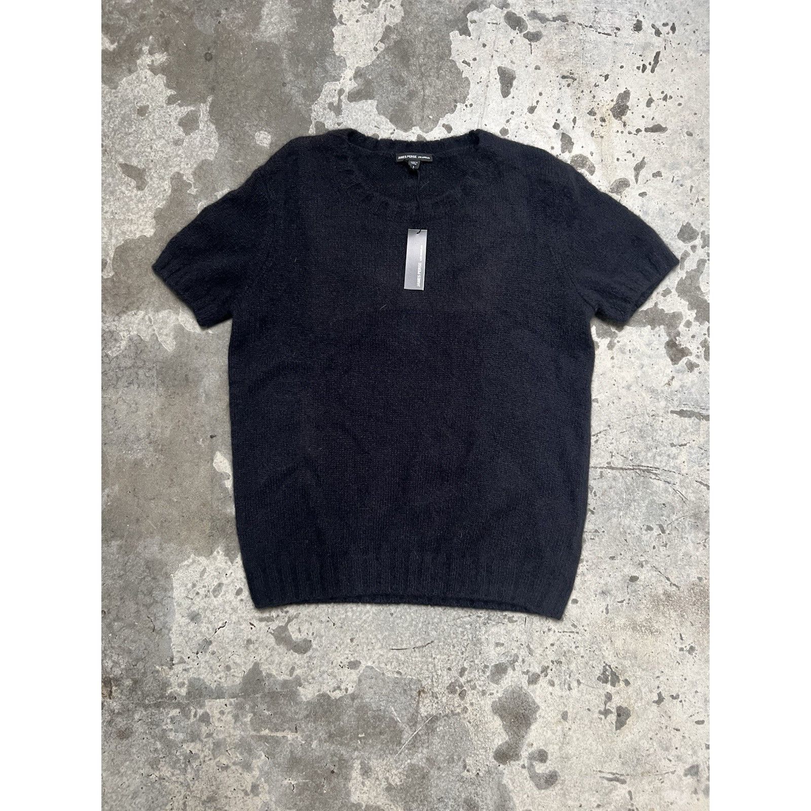 James Perse JAMES PERSE NWT $350 Black Cashmere Short Sleeve Sweater 2 Size XS / US 0-2 / IT 36-38 - 1 Thumbnail
