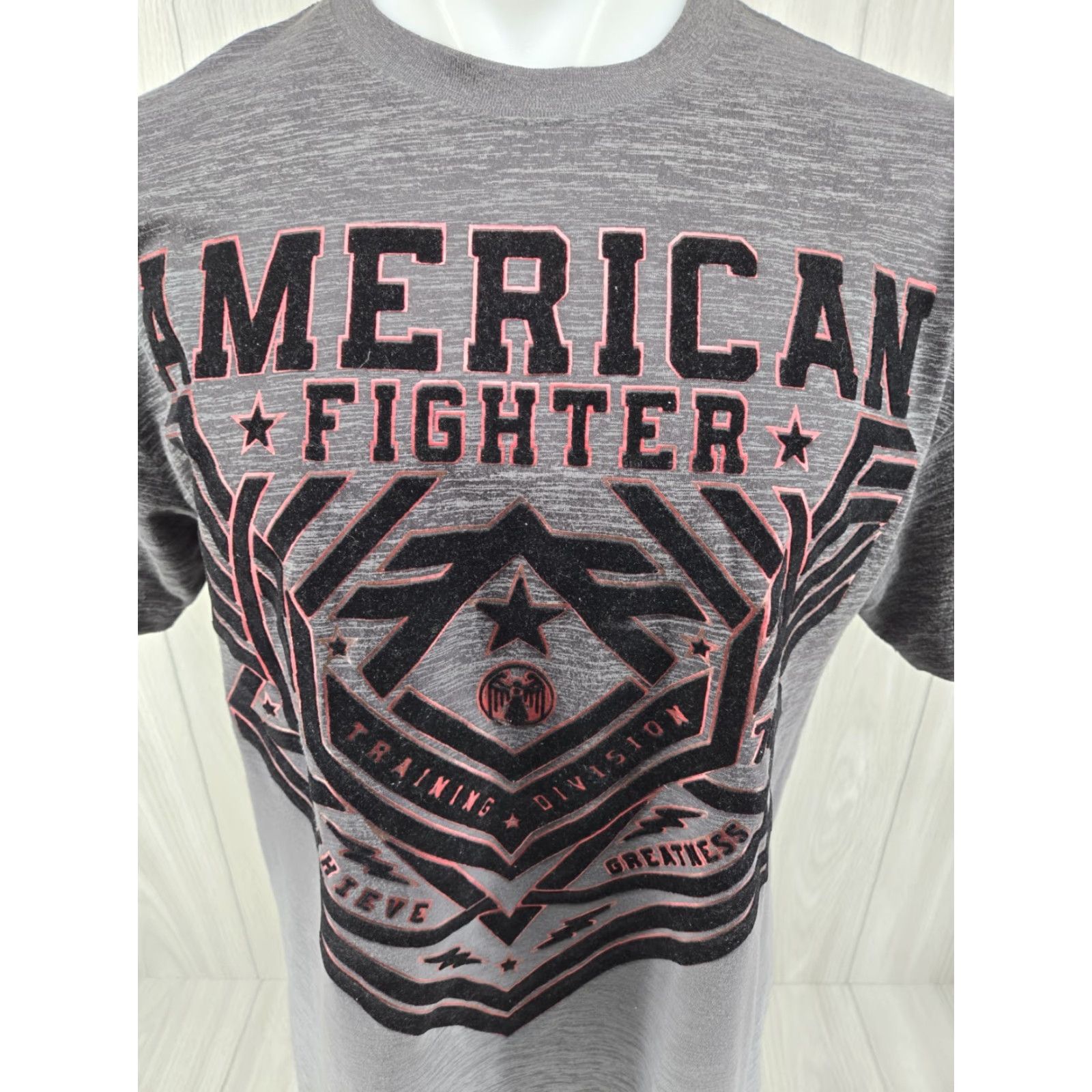 Vintage American Fighter Shirt Mens XL Velvet Graphic Front Back MMA Y2K Street Wear Shirts Size US XL / EU 56 / 4 - 3 Thumbnail