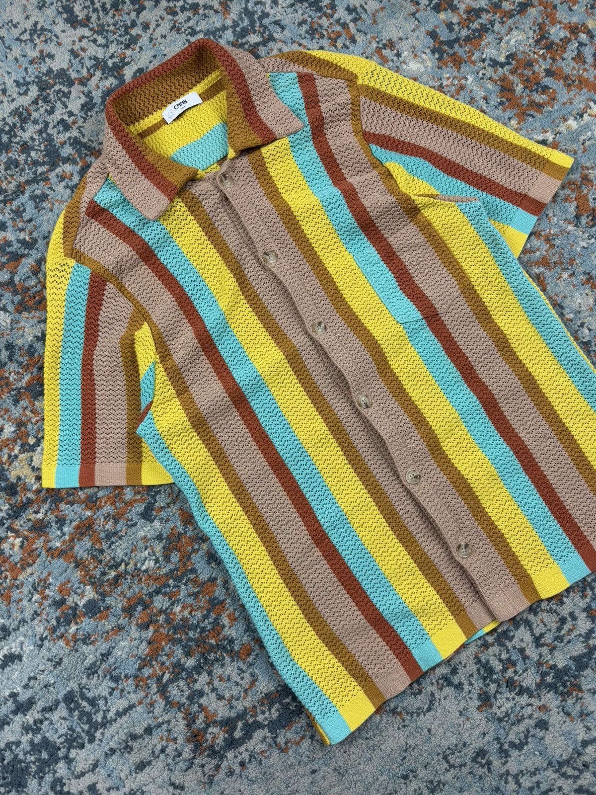 Other CMMN SWDN striped woven knitted cotton short sleeve shirt Size US S / EU 44-46 / 1 - 3 Thumbnail