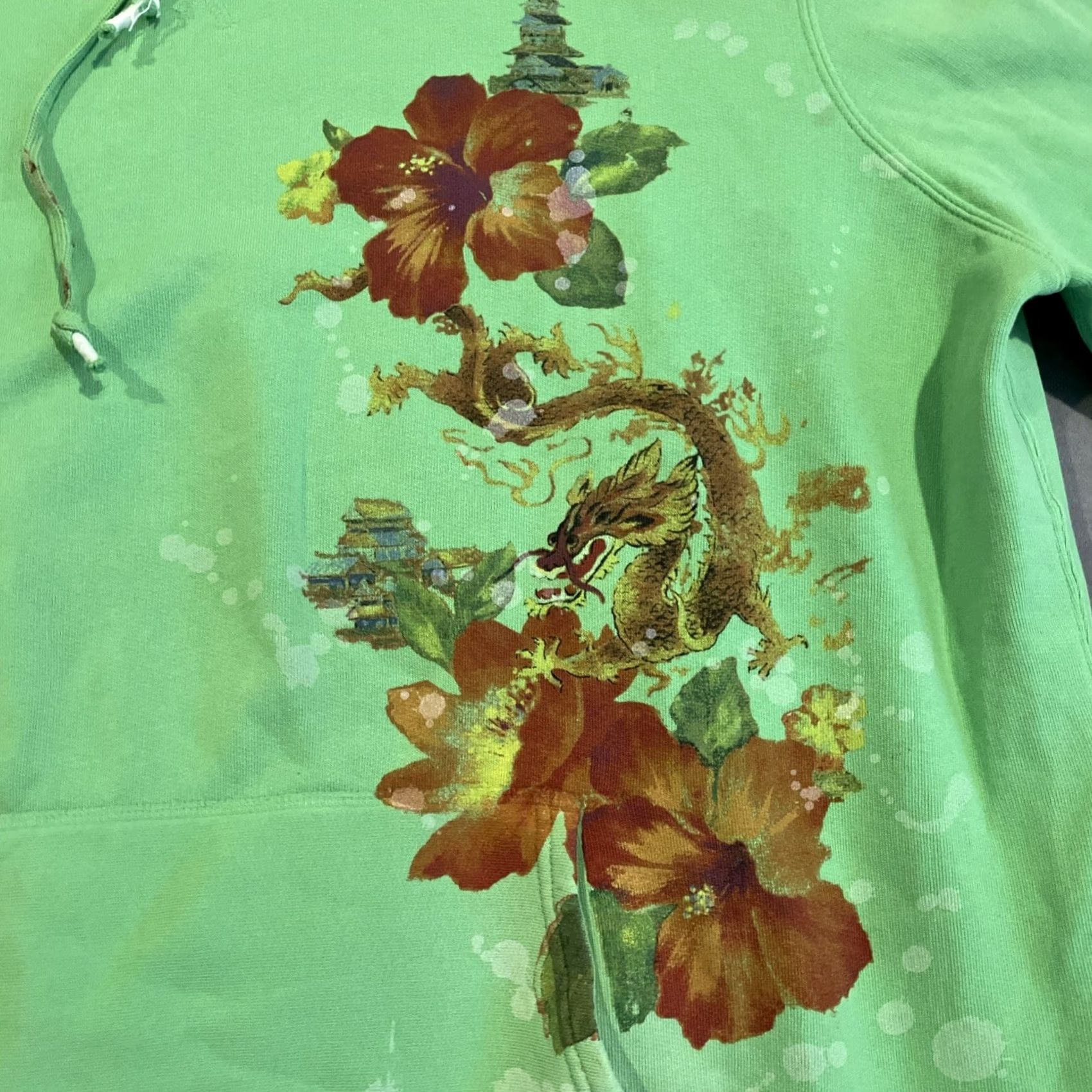 Polo Ralph Lauren VINTAGE Polo Ralph Lauren Hoodie Men's Size XXL Green Floral Design Pullover Hooded Pockets Graphic Print Size US XXL / EU 58 / 5 - 3 Thumbnail