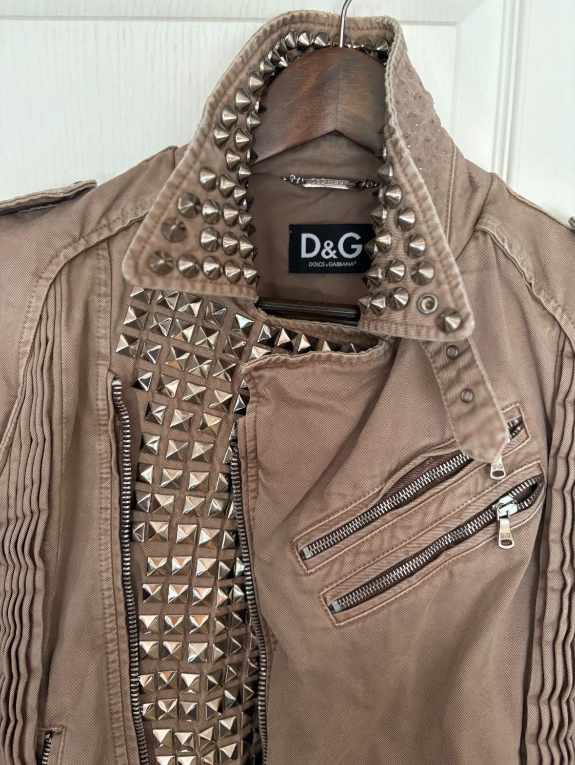 Dolce & Gabbana Dolce & Gabbana leather studded jacket Size L / US 10 / IT 46 - 8 Thumbnail