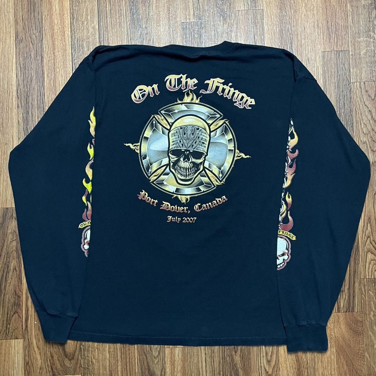 Vintage Vintage Biker Long Sleeve XL Black Port Dover Friday 13th Size US XL / EU 56 / 4 - 5 Thumbnail