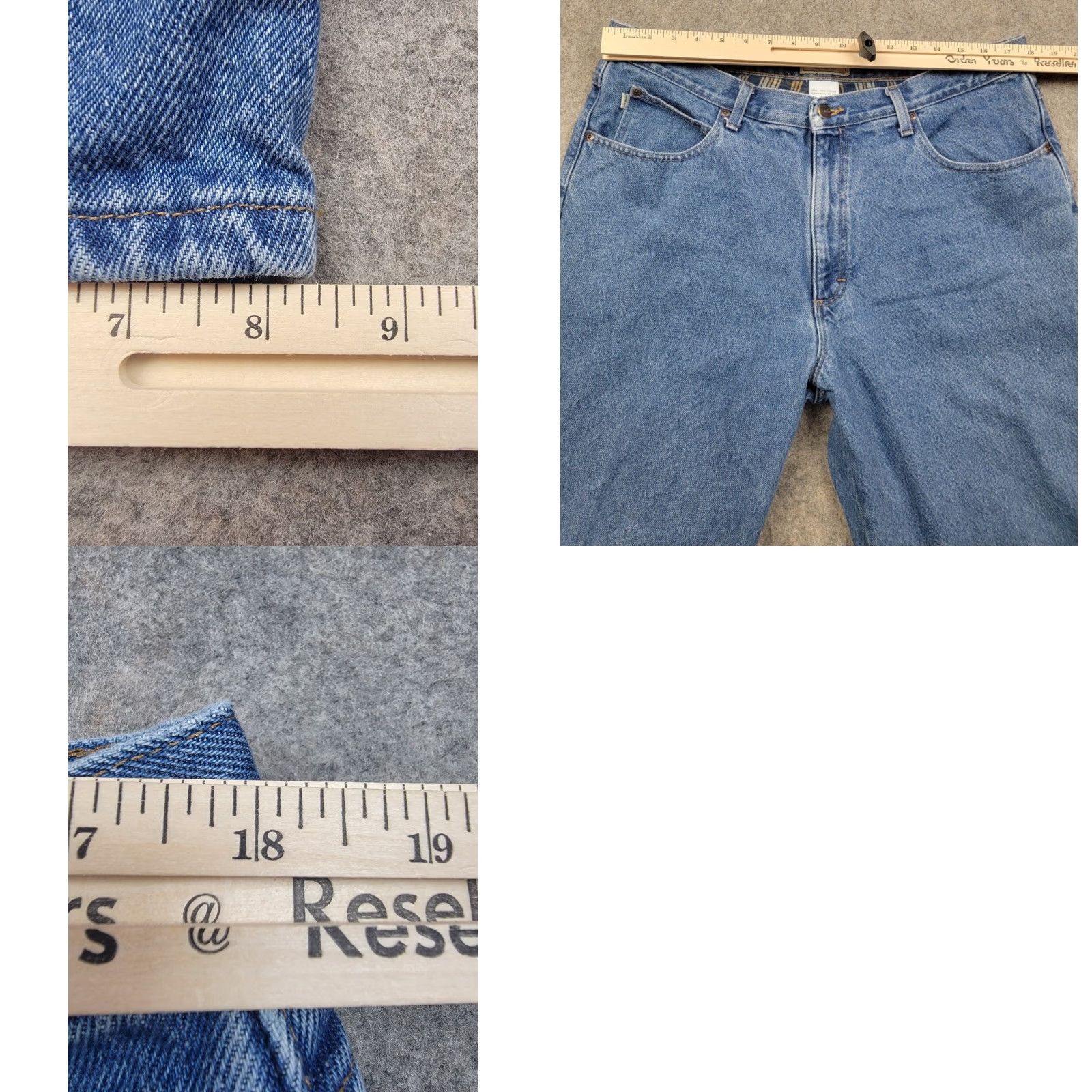 Vintage LL Bean Jeans Mens 38x29 Blue Medium Wash Flannel Lined Relaxed Fit Outdoor Jeans Size US 38 / EU 54 - 10 Thumbnail