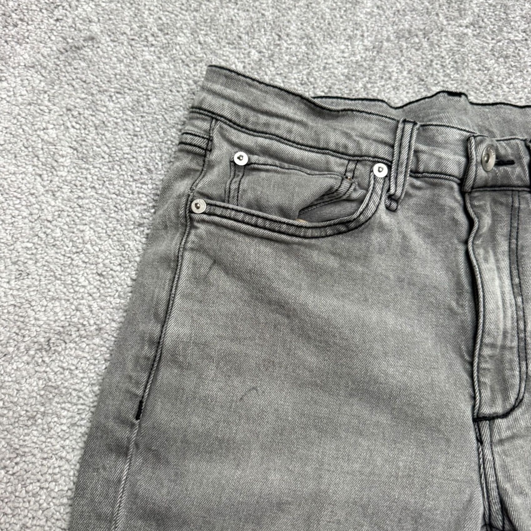 Rag & Bone rag & bone Fit 2 Slim Straight Jeans Mens 30x31 Charcoal Grey 5-Pocket Denim Stretch Pattern: Solid, Logo, USA, Designer, Classic Mens Size US 30 / EU 46 - 4 Thumbnail