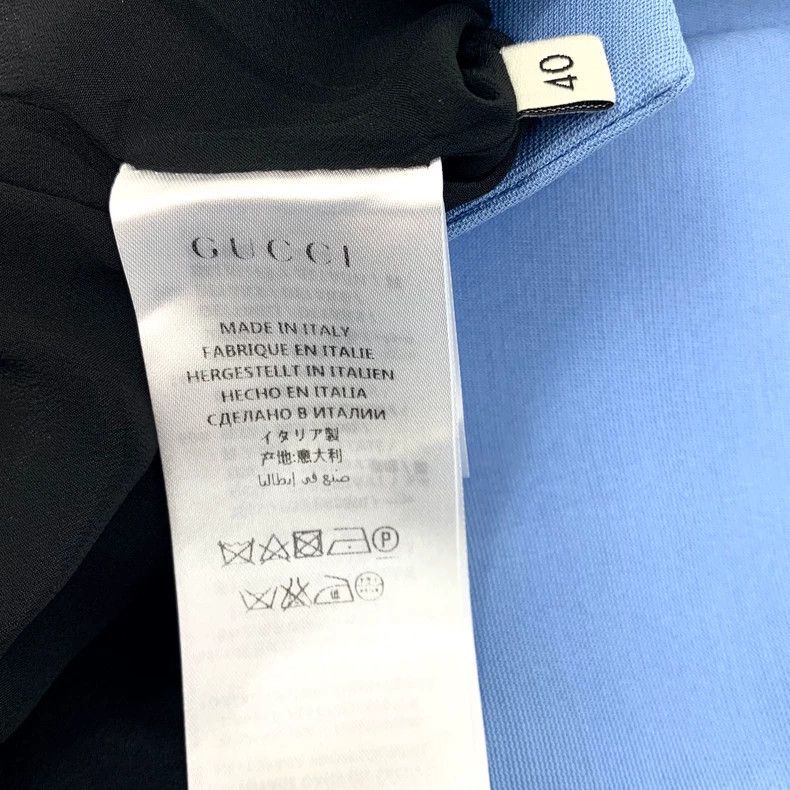 Gucci Gucci Blue lace sequin mulberry silk doll collar single-br Size S / US 4 / IT 40 - 6 Thumbnail