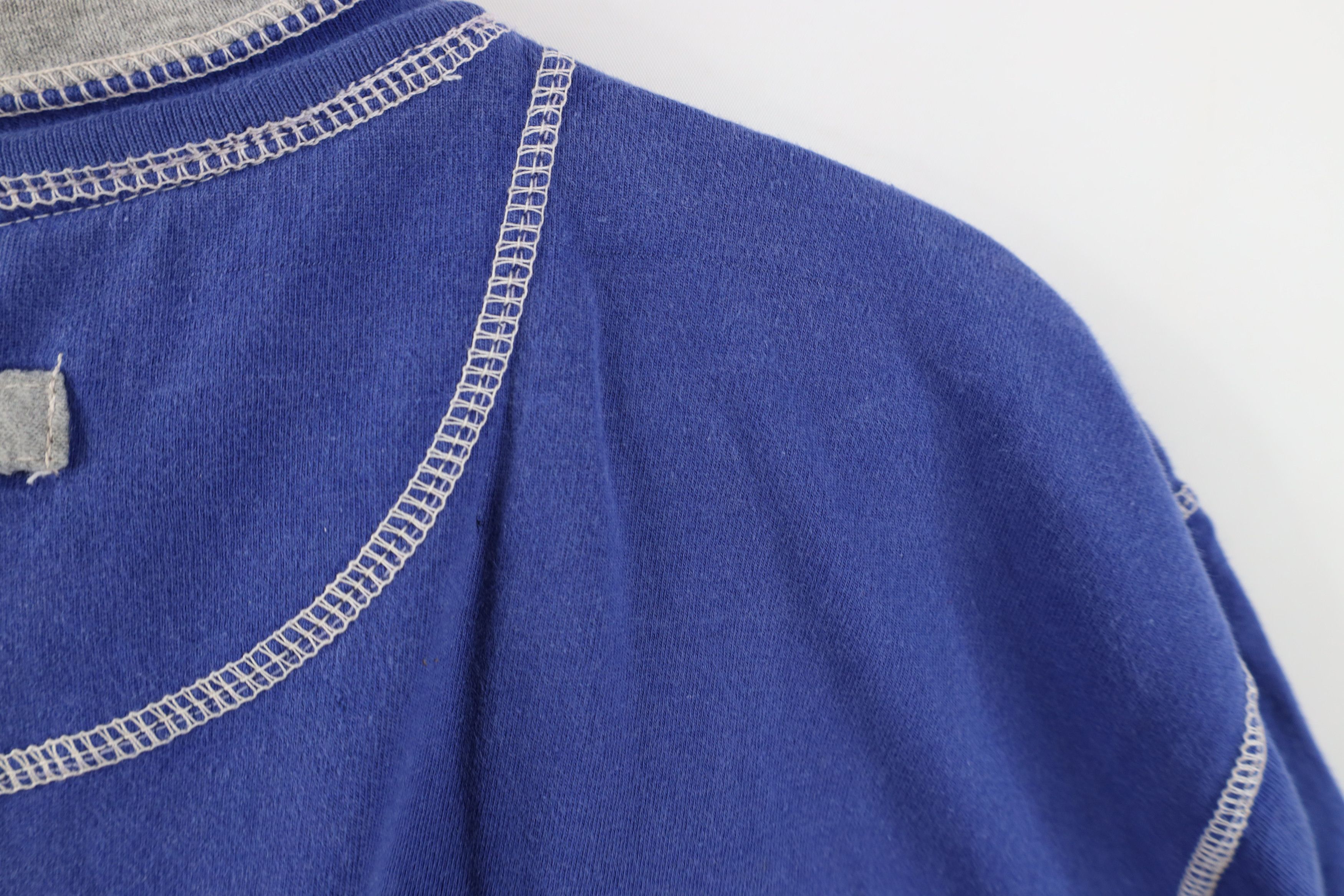 Vintage Vintage 90s MLB Baseball Faded Layered Henley T-Shirt Blue Size US L / EU 52-54 / 3 - 12 Thumbnail