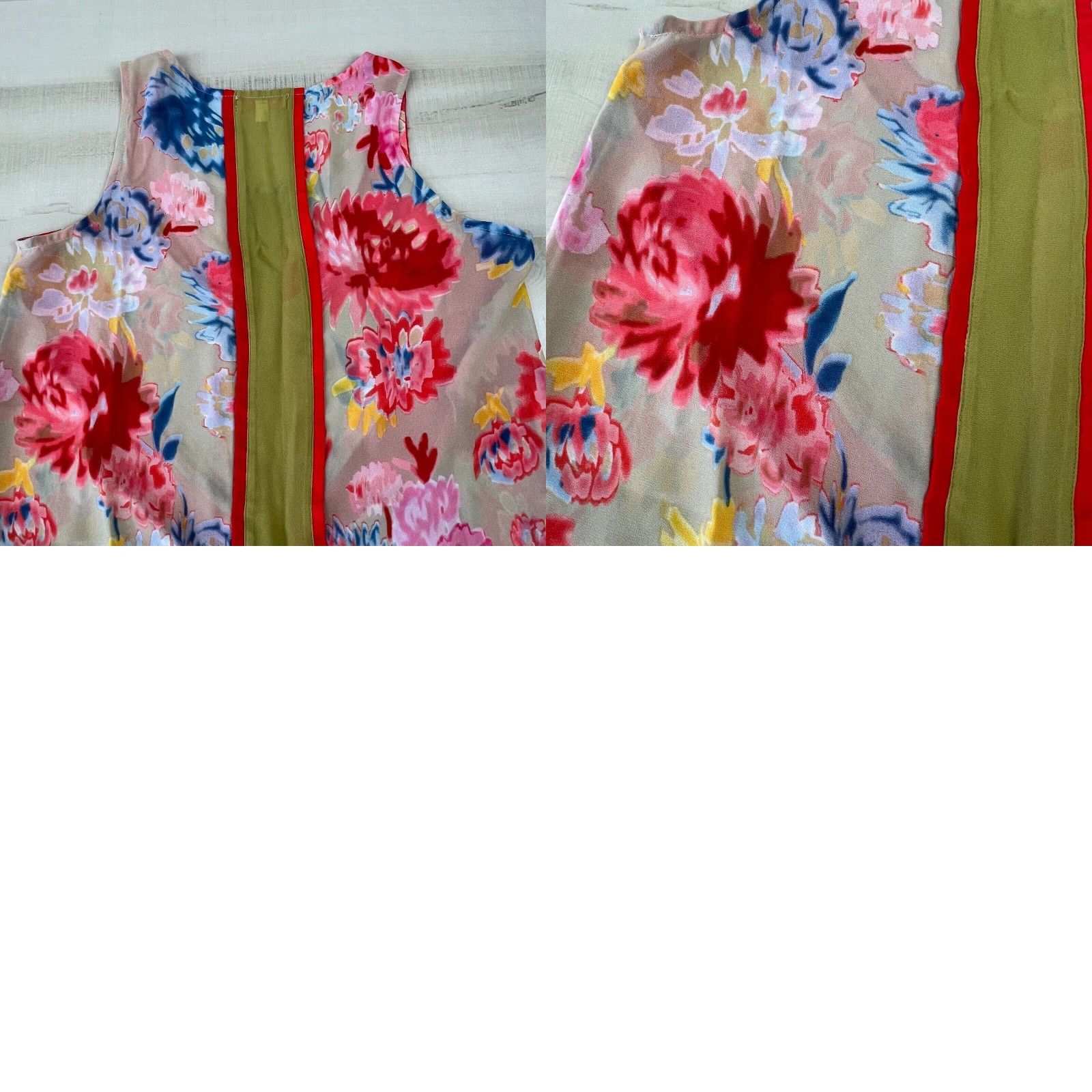 Vintage Womens Margo Sebastian Floral Tank Top Medium Semi Sheer Size M / US 6-8 / IT 42-44 - 8 Thumbnail